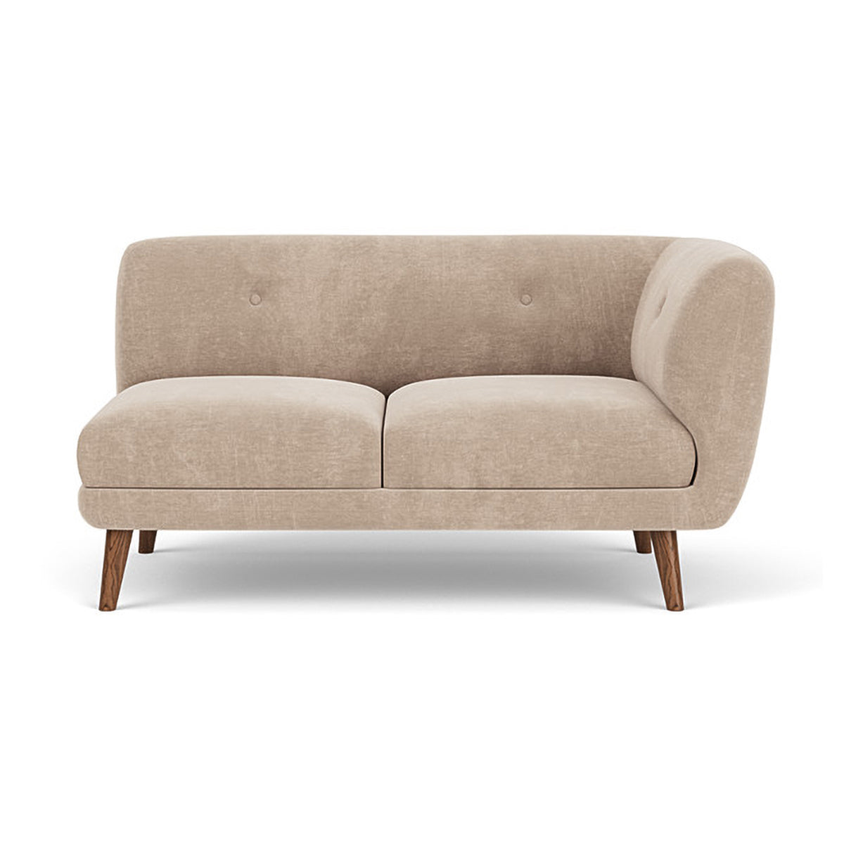 Alfred Fabric Right 2 Seater Modular Sofa - Modern Sectional Couch for Living Room, Lounge & Small Spaces | Comfortable & Stylish Home Furniture