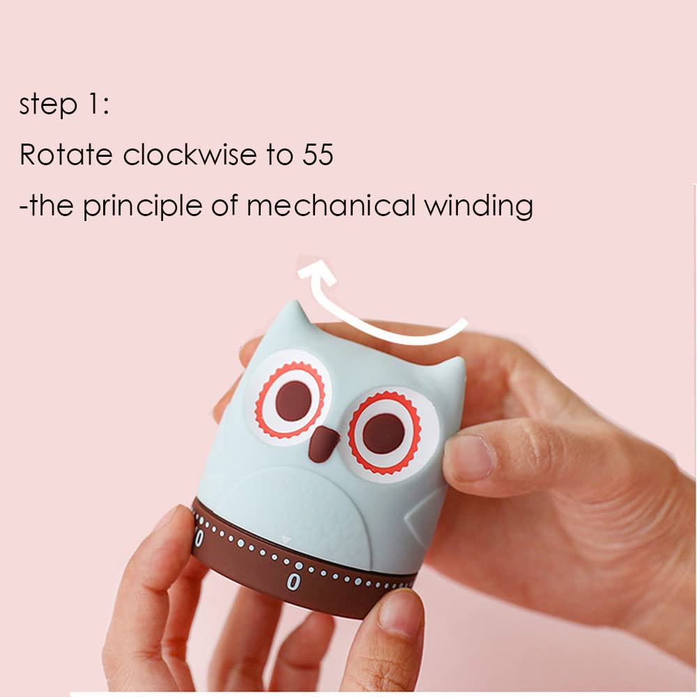 KOWAKA Cute Kitchen Timer - 60 Minute Mechanical Countdown Clock with Hours & Minutes - Kawaii Fruit Design (Tomato) - Perfect for Cooking, Baking, Studying & Kids Activities