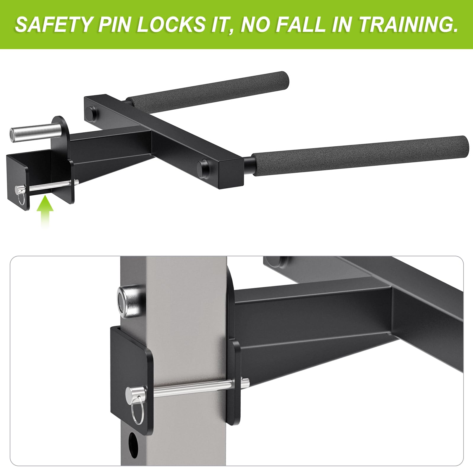 Kipika Heavy Duty Y-Shaped Dip Bar for Power Cage - 5/8