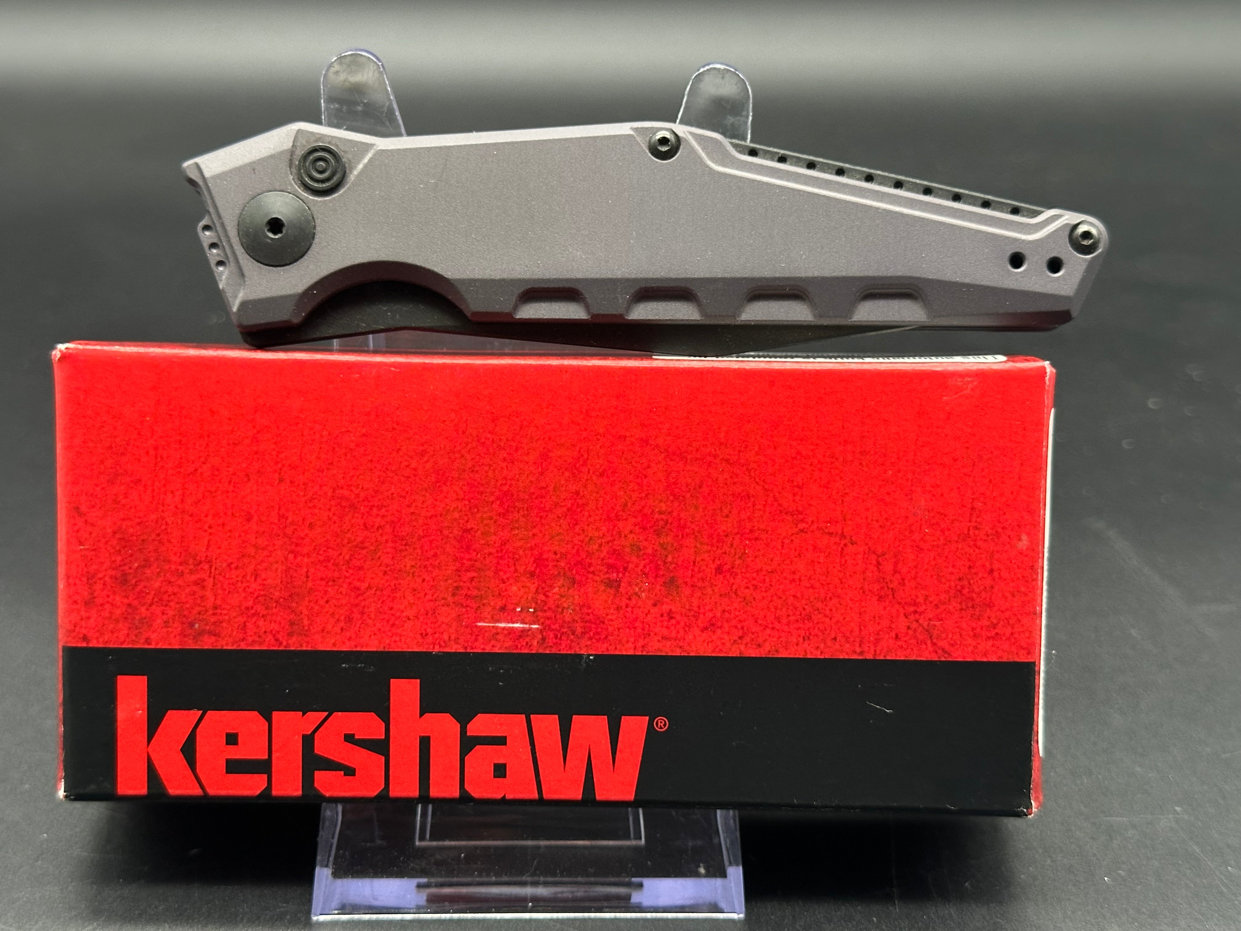 Kershaw Launch 7 Automatic Knife - Galyean Gray/Black DLC Coated Blade - EDC Pocket Knife for Outdoor, Camping, and Everyday Carry