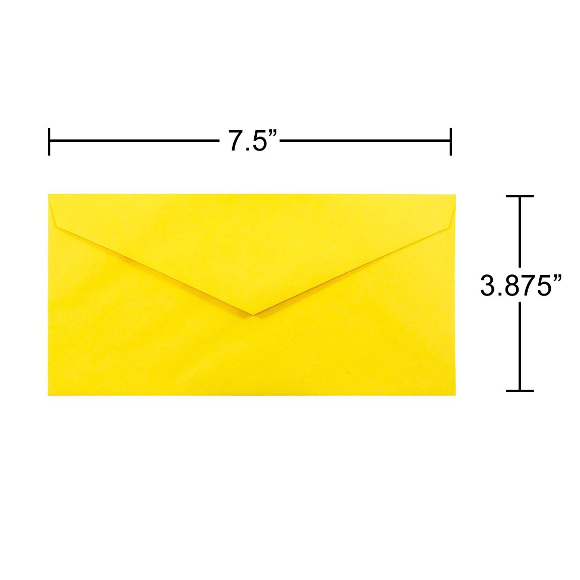 JAM PAPER Monarch Colored Envelopes - 3 7/8 x 7 1/2 Inches - Yellow Recycled Paper - Bulk Pack of 500 - Perfect for Wedding Invitations, Business Mailings & Greeting Cards
