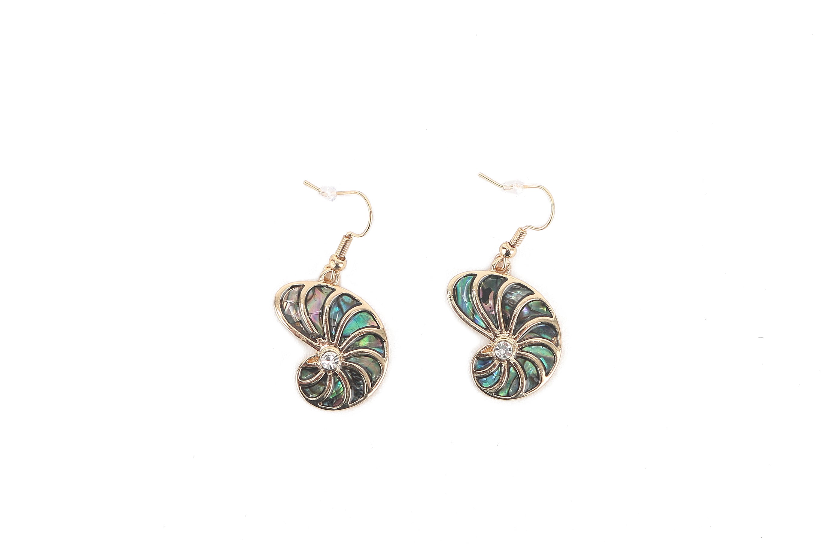 Makamae Gold Shell Earrings for Women - Handmade Hawaiian Jewelry - Perfect for Beach Weddings, Vacations & Boho Fashion