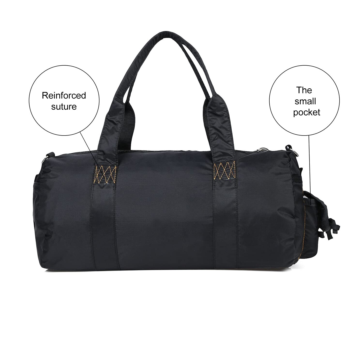Greencity Small Gym Bag - Waterproof Lightweight Travel Duffel Bag for Women & Men - Sports Tote, Tactical Parachute Weekender Workout Bag - Perfect for Gym, Travel & Outdoor Activities (Black)