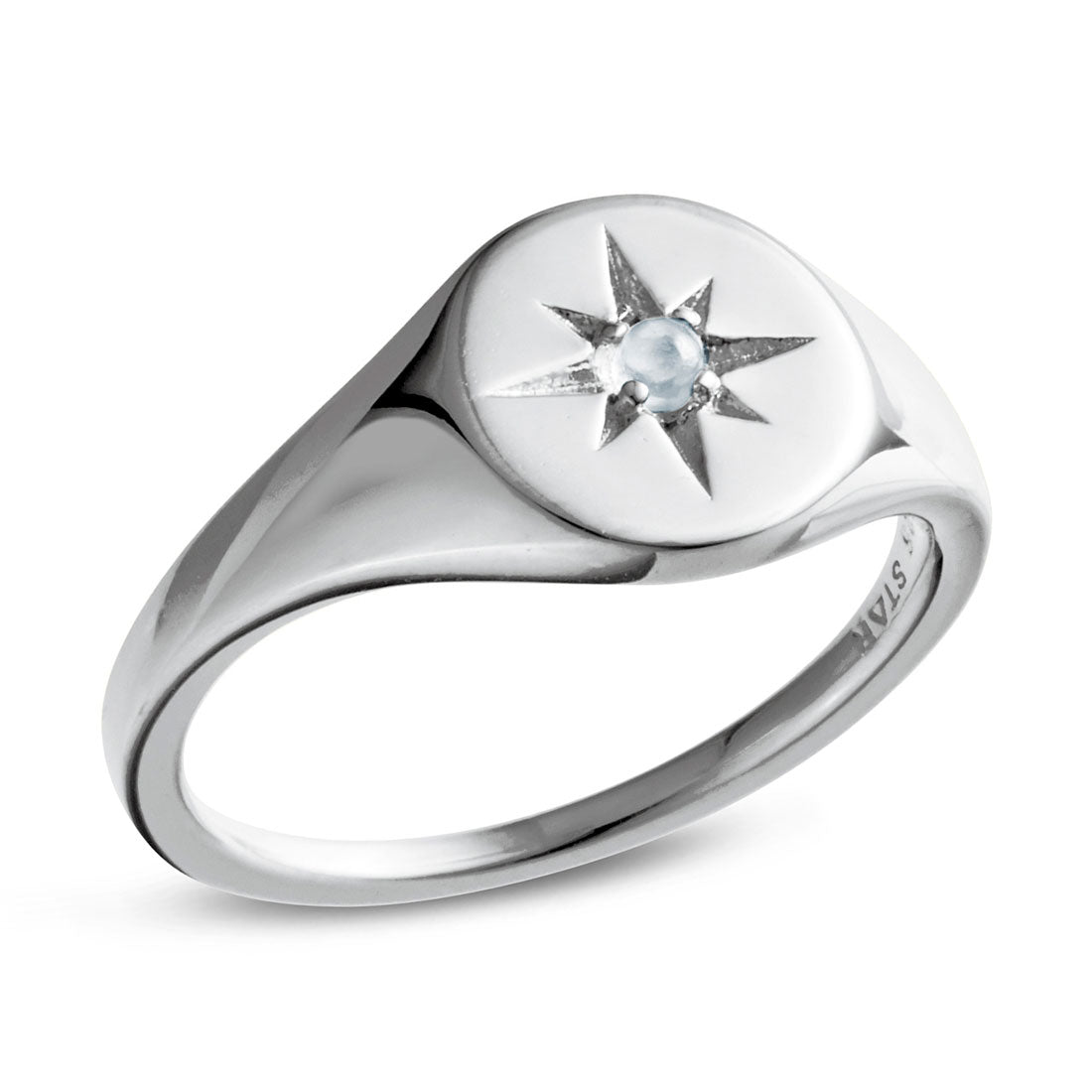 Enchanted Light Moonstone Signet Ring for Women - Elegant Silver Jewelry Gift for Birthday, Anniversary & Special Occasions