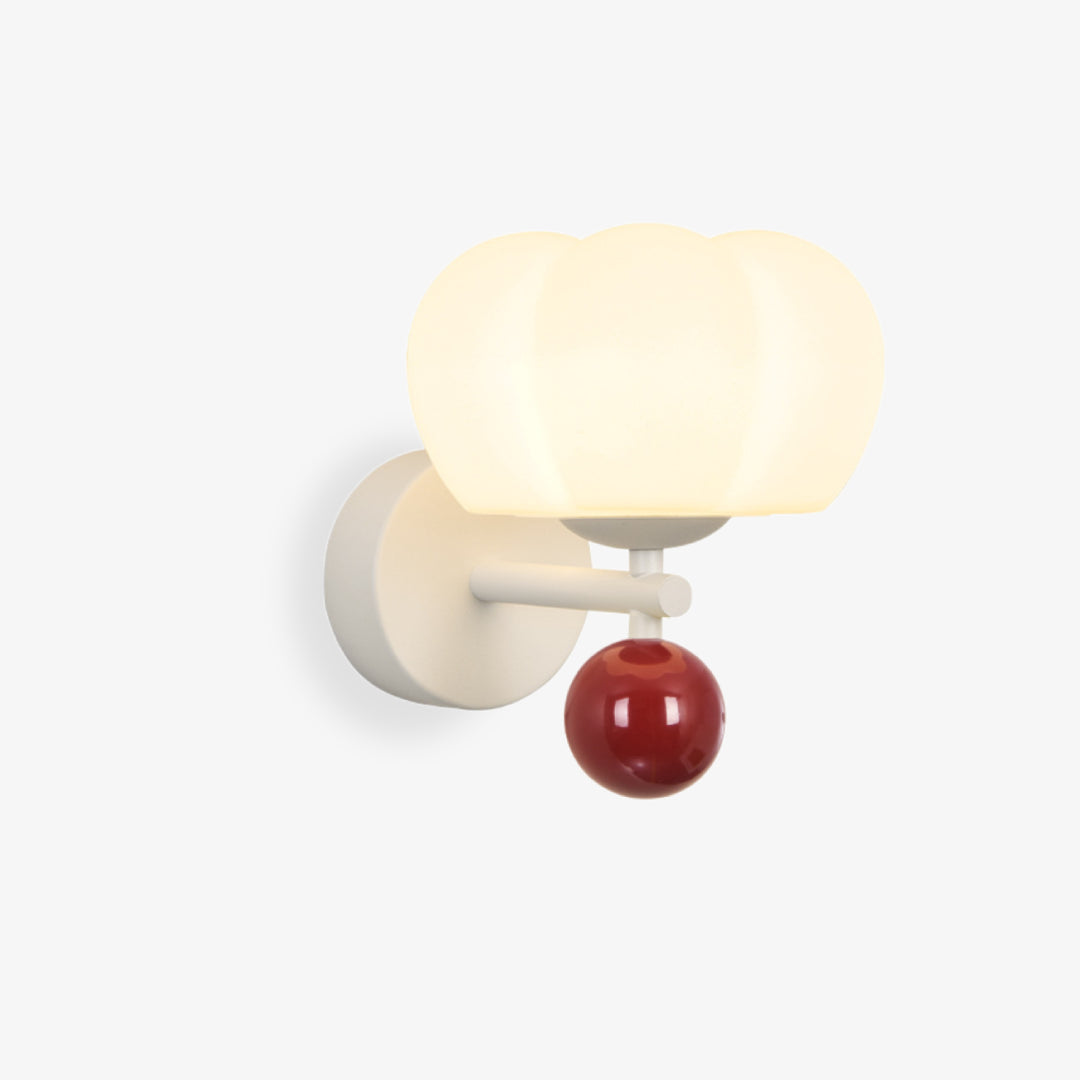 Pumpkin Cream Wall Lamp - Decorative Night Light for Bedroom, Nursery, Living Room - Warm Ambient Lighting for Relaxation & Cozy Atmosphere