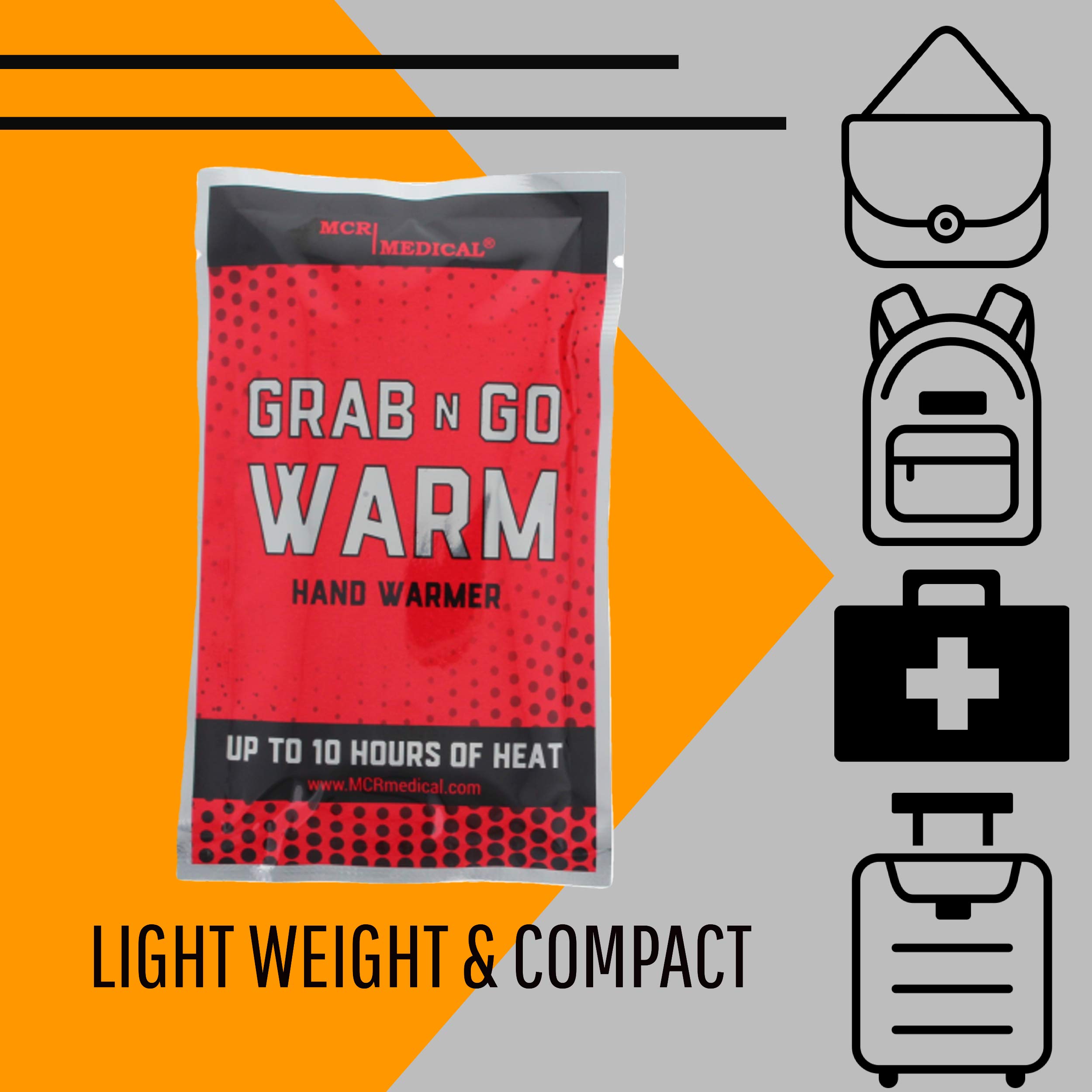 MCR Medical Grab-N-Go Warm Hand Warmer Pack of 200 | Reusable Hand Warmers for Cold Weather | Perfect for Outdoor Activities, Hunting, Camping & Winter Sports