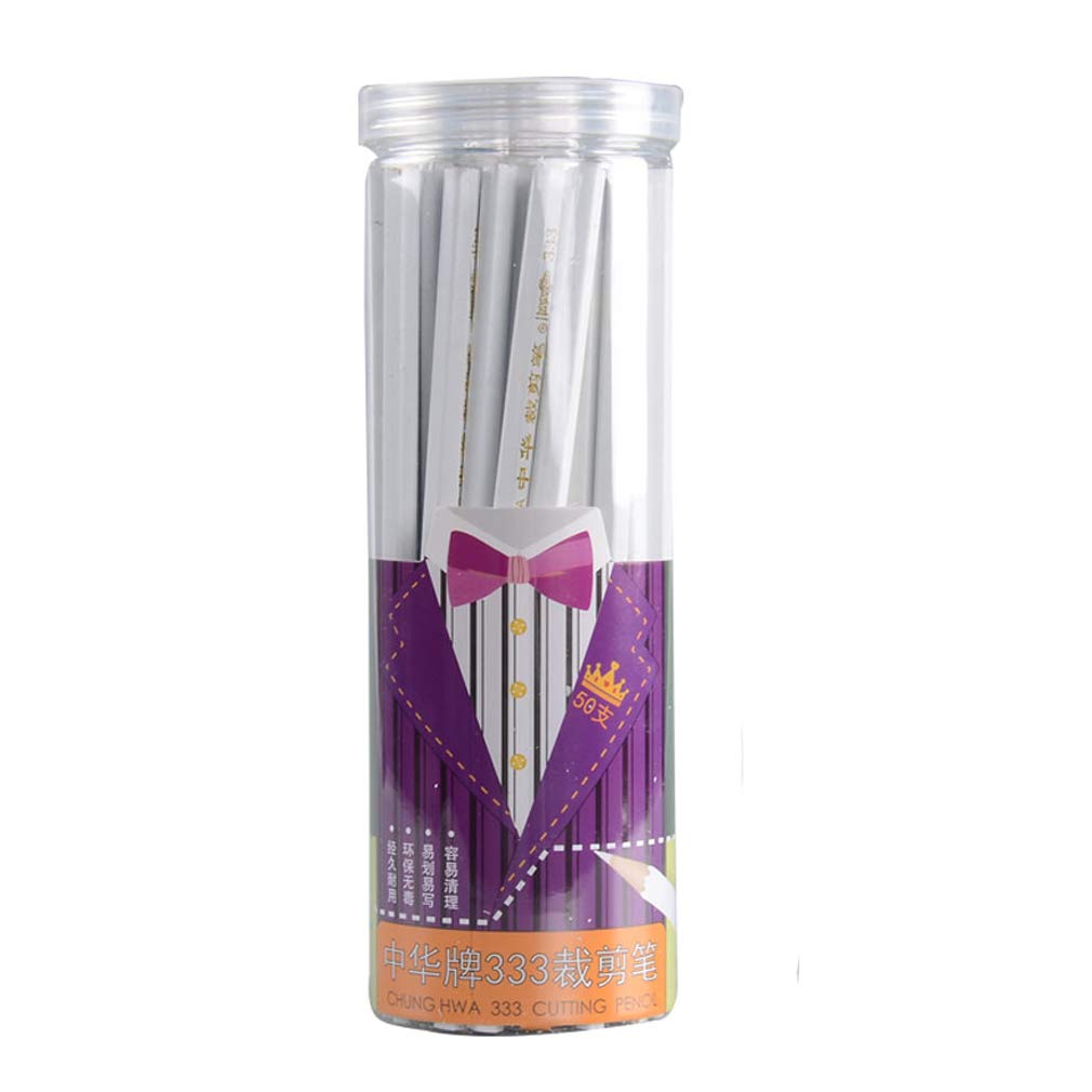 Premium White HB Pencils with Thick Lead - Pack of 50 - Ideal for School, Office & Art Projects - Smooth Writing & Drawing Experience