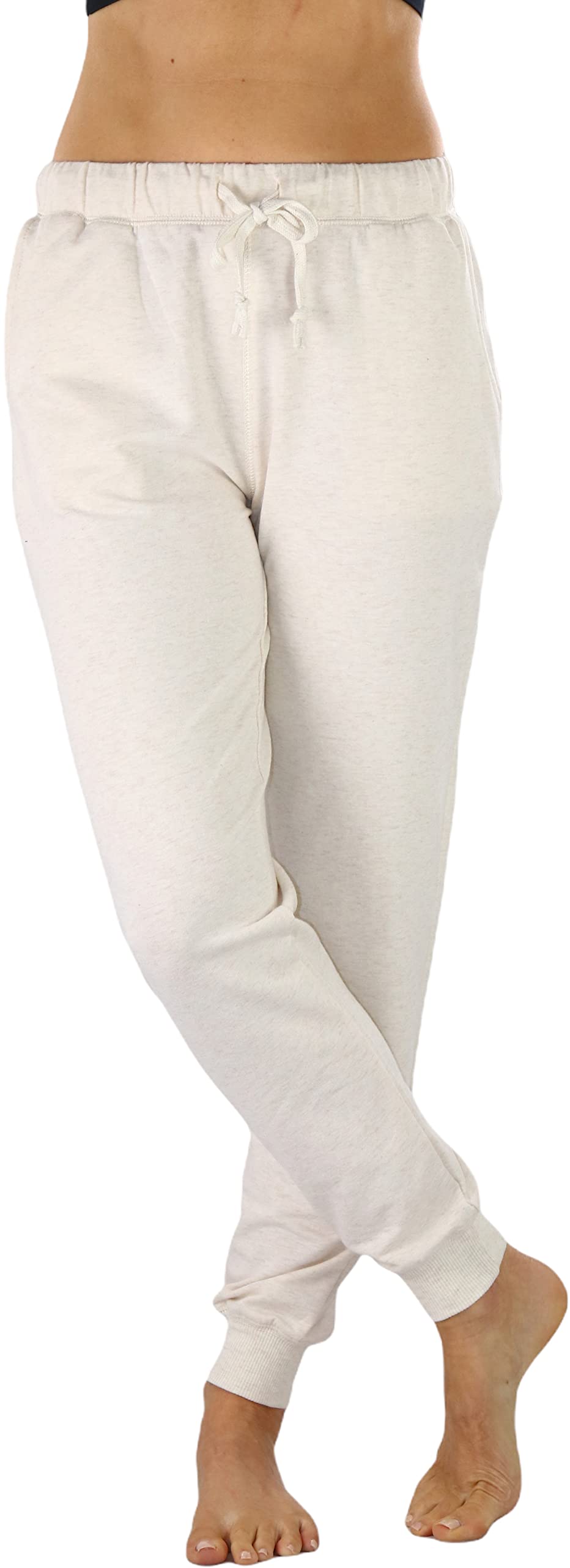 ToBeInStyle Women's Soft Cozy Cotton Blend Sweatpants with Drawstring Waist - Comfortable Lounge Pants for Yoga, Running & Relaxing at Home