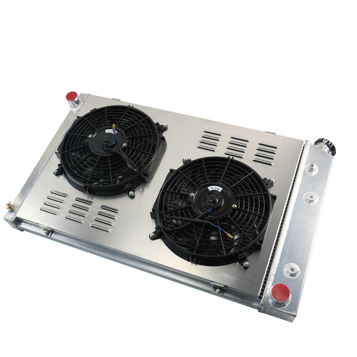 Alloyworks 3-Row Radiator Shroud Fan Relay Kit - Compatible with 1973-1987 Chevy C10 C20 C30 K10 Blazer & GMC Pickup Trucks - Heavy Duty Cooling System Upgrade for Off-Road, Towing & Hot Weather Driving