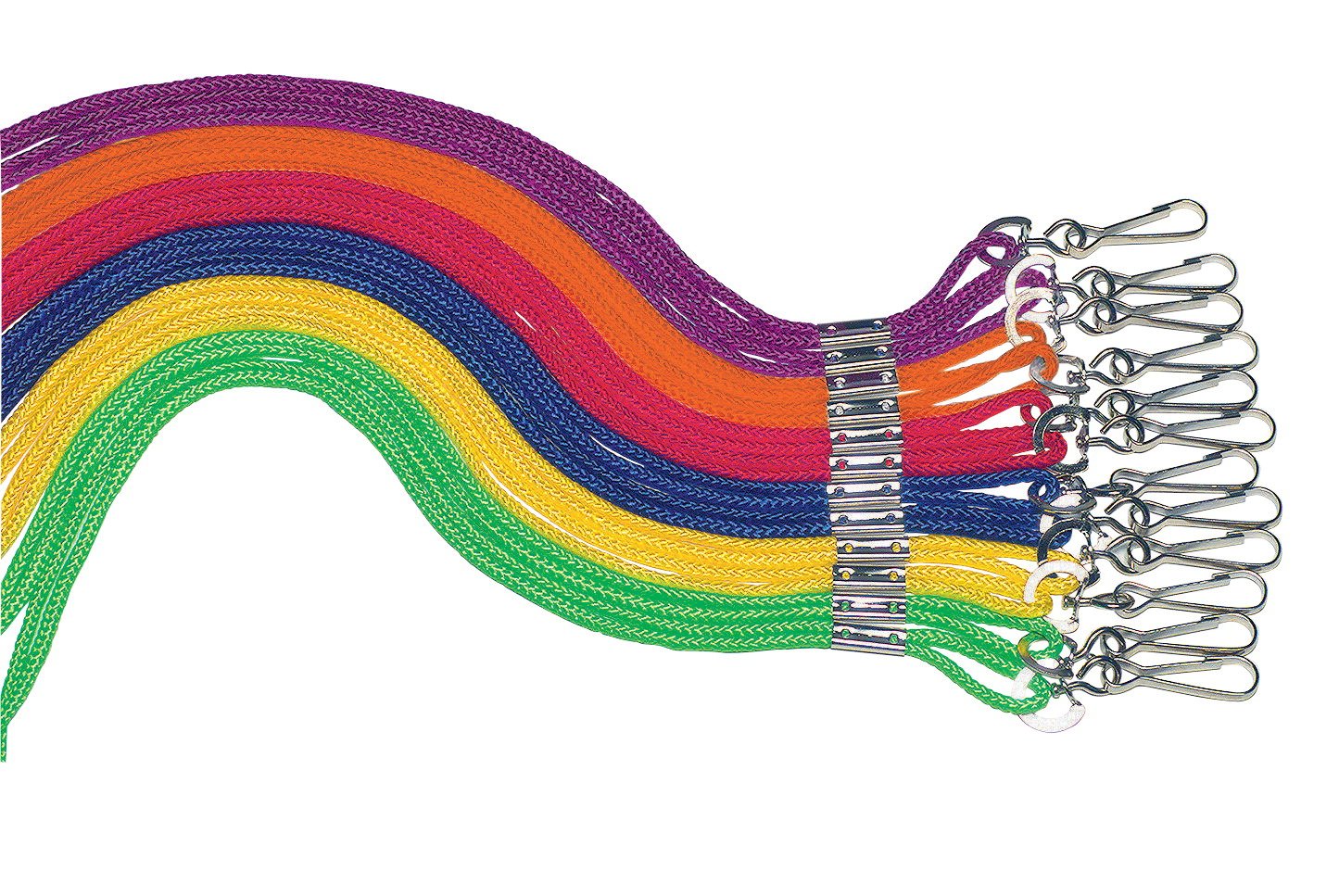 Sportime 12-Pack Braided Nylon Lanyards for ID Badges & Keys
