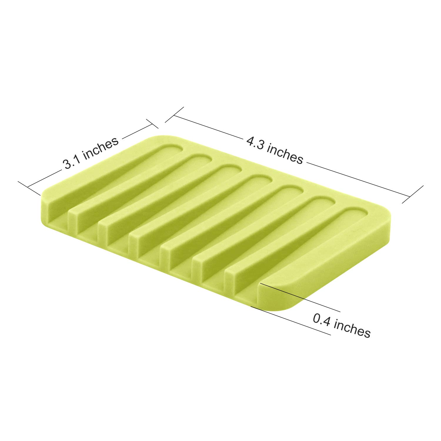 Anwenk 3-Pack Silicone Soap Dish Holder - Waterfall Drain Design for Shower, Bathroom & Kitchen Countertop | Keeps Soap Bars Dry & Clean | Flexible & Easy to Clean | Perfect for Bath, Sink & Travel Use