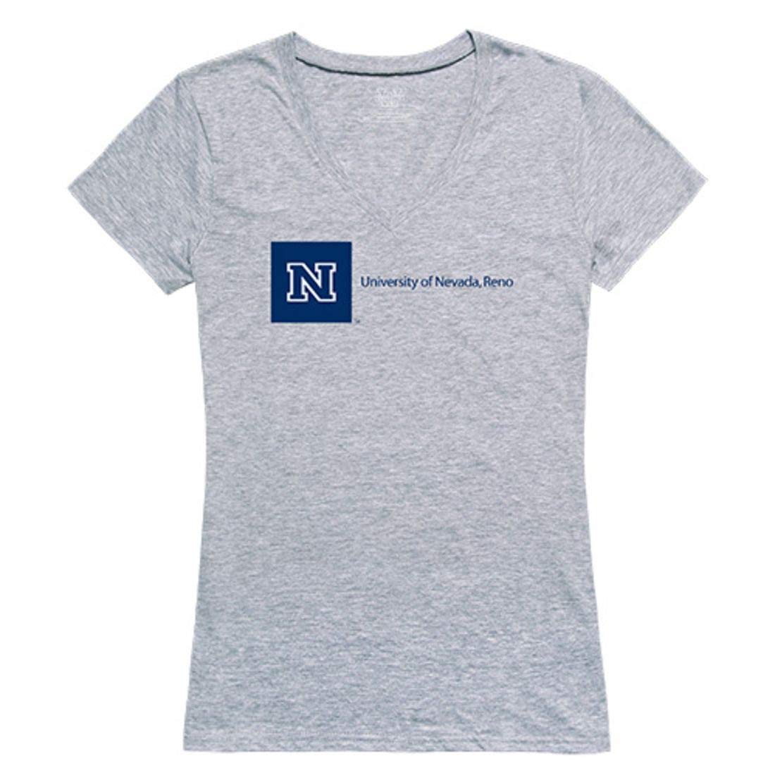 University of Nevada Wolf Pack NCAA Women's Vintage Seal Graphic Tee T-Shirt - Heather Grey - Comfortable Casual Wear for Game Day, School Spirit & College Fan Apparel