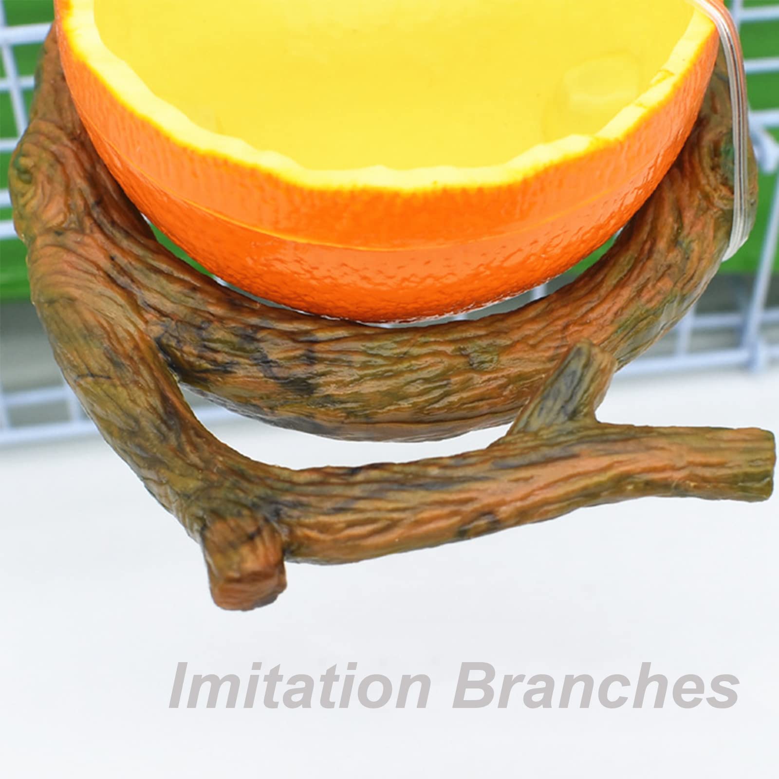 Fruit-Shaped Caged Bird Feeder Bowl - Parrot Food & Water Dish for Small Birds, Drinking Cup Container with Cage - Perfect for Parakeets, Cockatiels & Pet Birds in Cages or Outdoor Aviaries