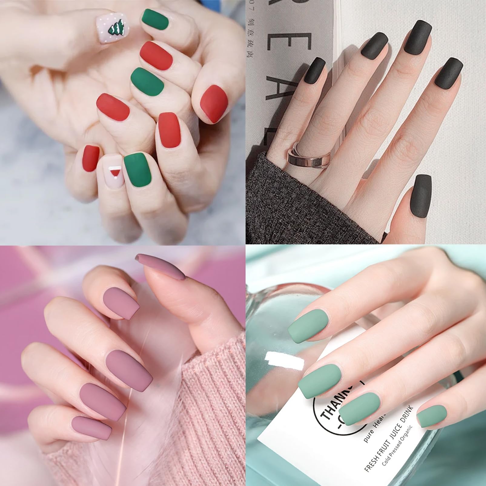 Long-Lasting Matte Top Coat Nail Polish - No UV Light Needed - 16ml Gel Matte Finish for Women & Girls - Perfect for Everyday Wear, Special Occasions & DIY Manicures