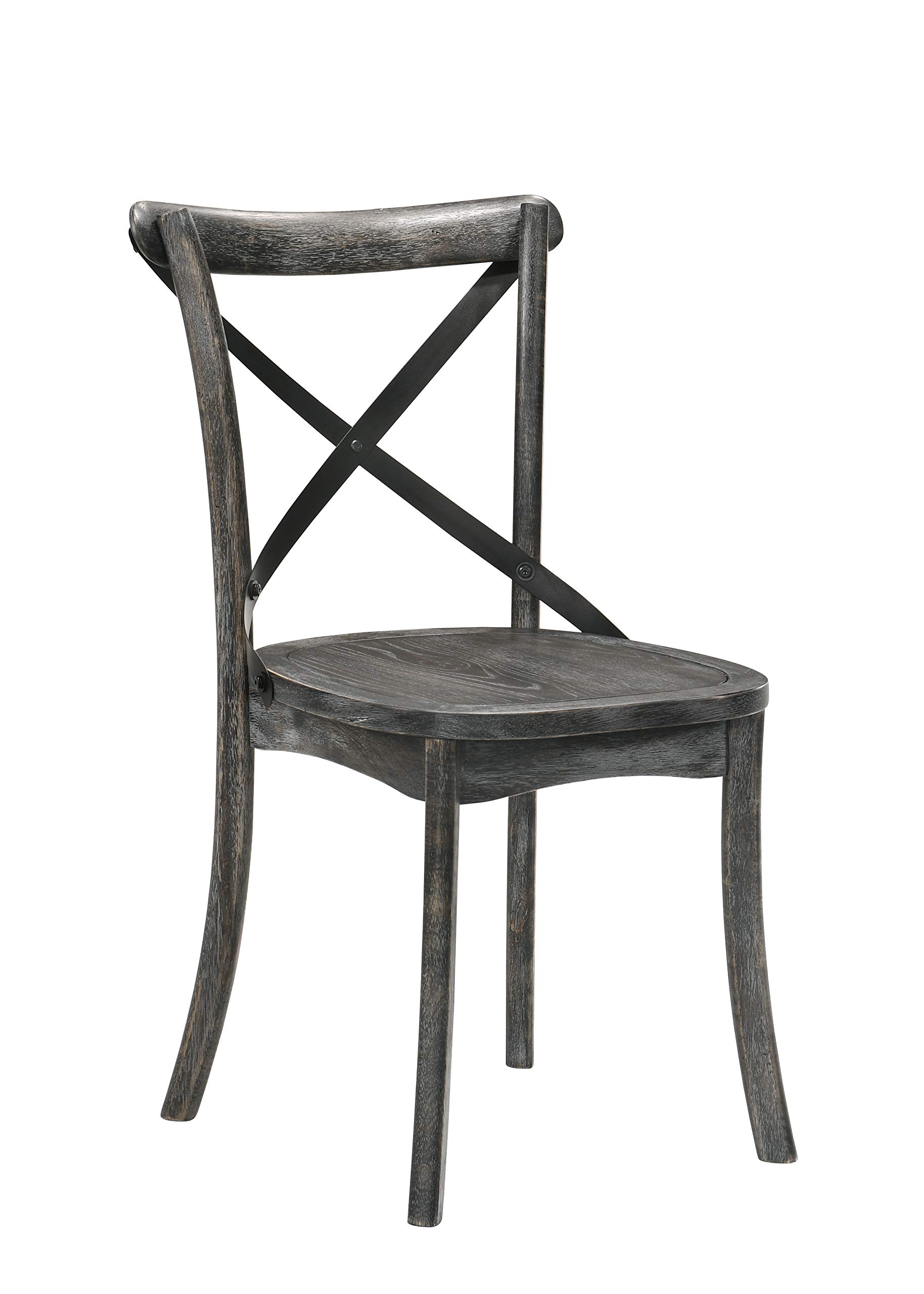 Acme Furniture Kendric Side Chair - Rustic Gray Wooden Dining Chair for Kitchen, Dining Room & Office | Farmhouse Style Home Decor