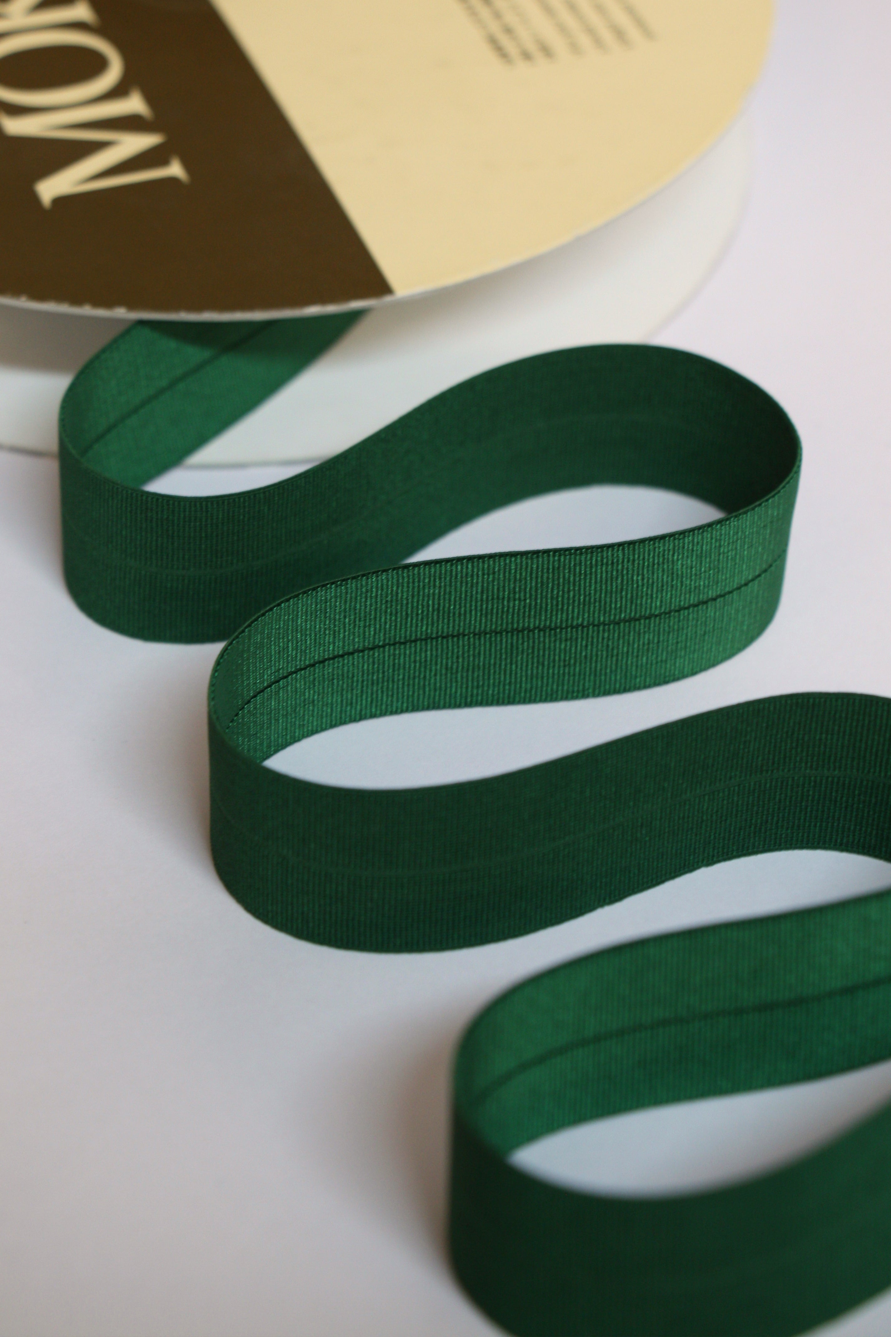 18mm Stretch Fold Over Elastic Binding - Bottle Green for Sewing, DIY Crafts & Waistbands | Perfect for Apparel, Underwear & Activewear