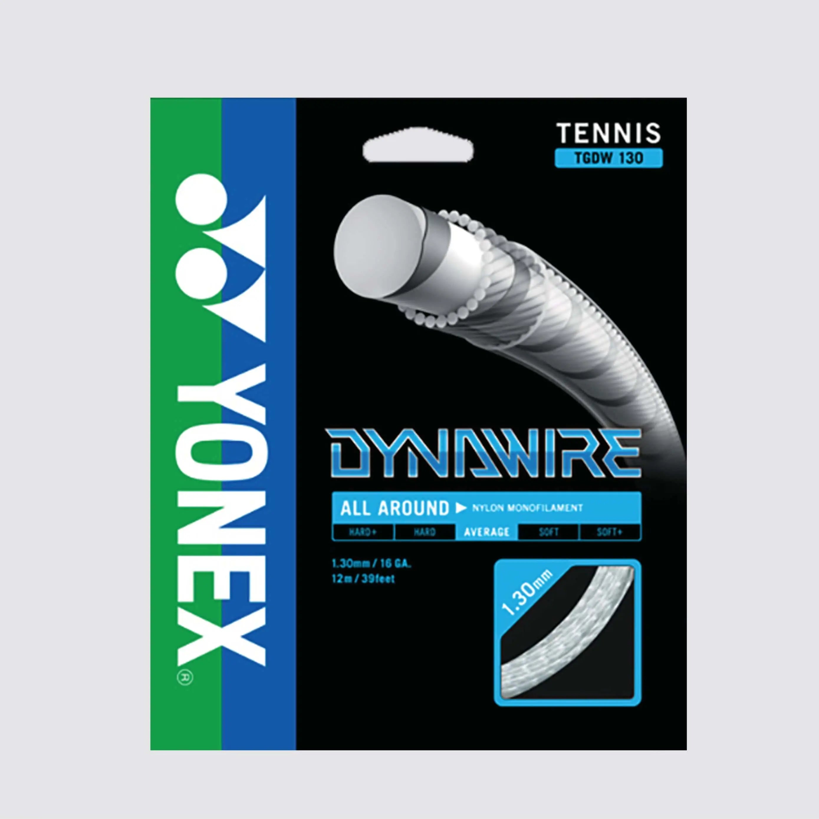 Yonex Dynawire 130/16 Tennis String - High Performance Synthetic Gut for Power & Control - Perfect for Recreational & Competitive Players