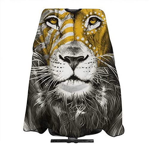 Silent Lion Hair Cutting Cape - 55 x 66 Inch Barber Cape for Salon & Cosmetology, Waterproof Hairdressing Apron with Snap Closure - Perfect for Haircuts, Styling & Coloring