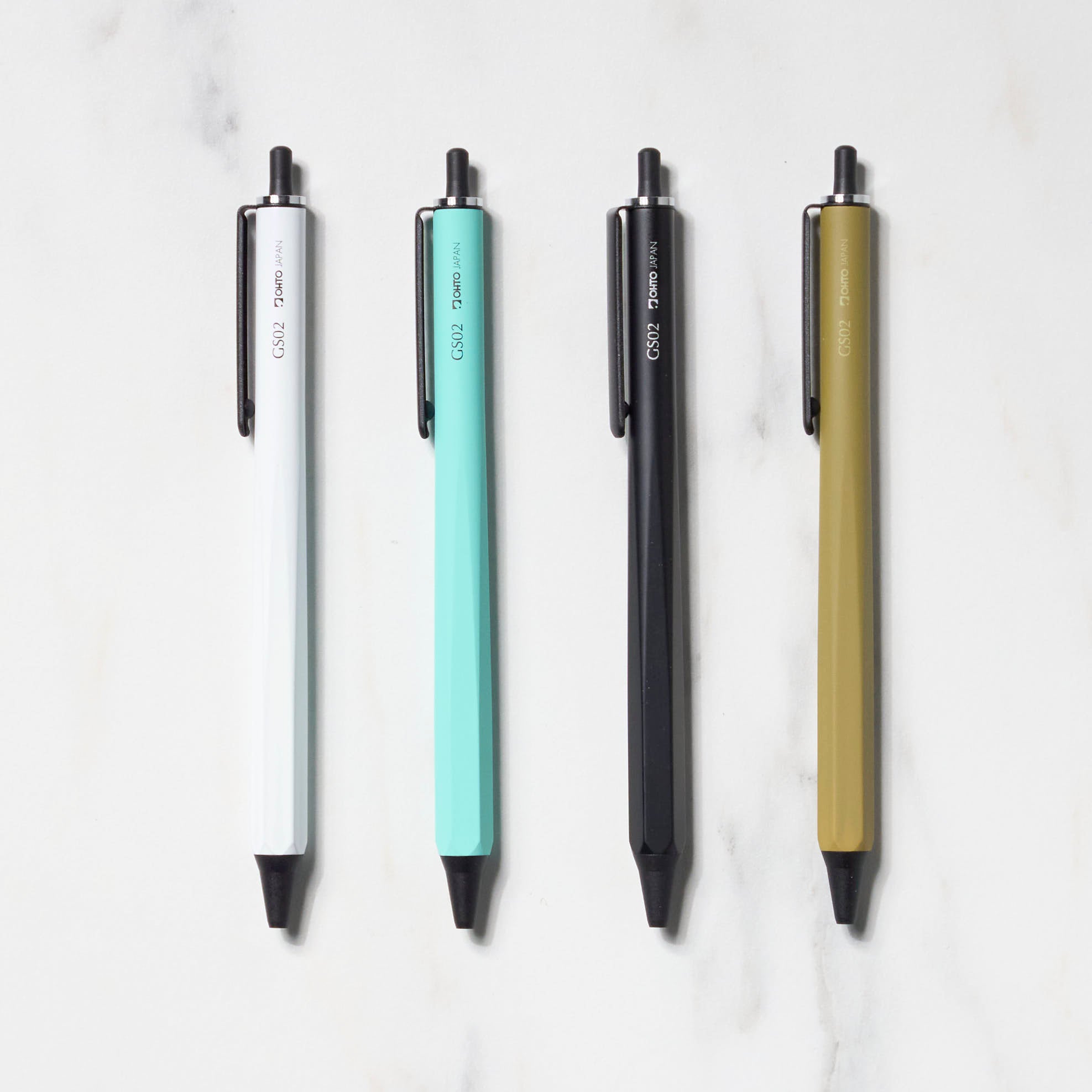 OHTO GS02 Gel Ink Pen - Smooth Writing 0.5mm Fine Point Retractable Gel Pen for Office, School & Journaling - Black Ink Refillable Pen with Comfort Grip (Pack of 3) - Perfect for Note Taking, Sketching & Daily Use