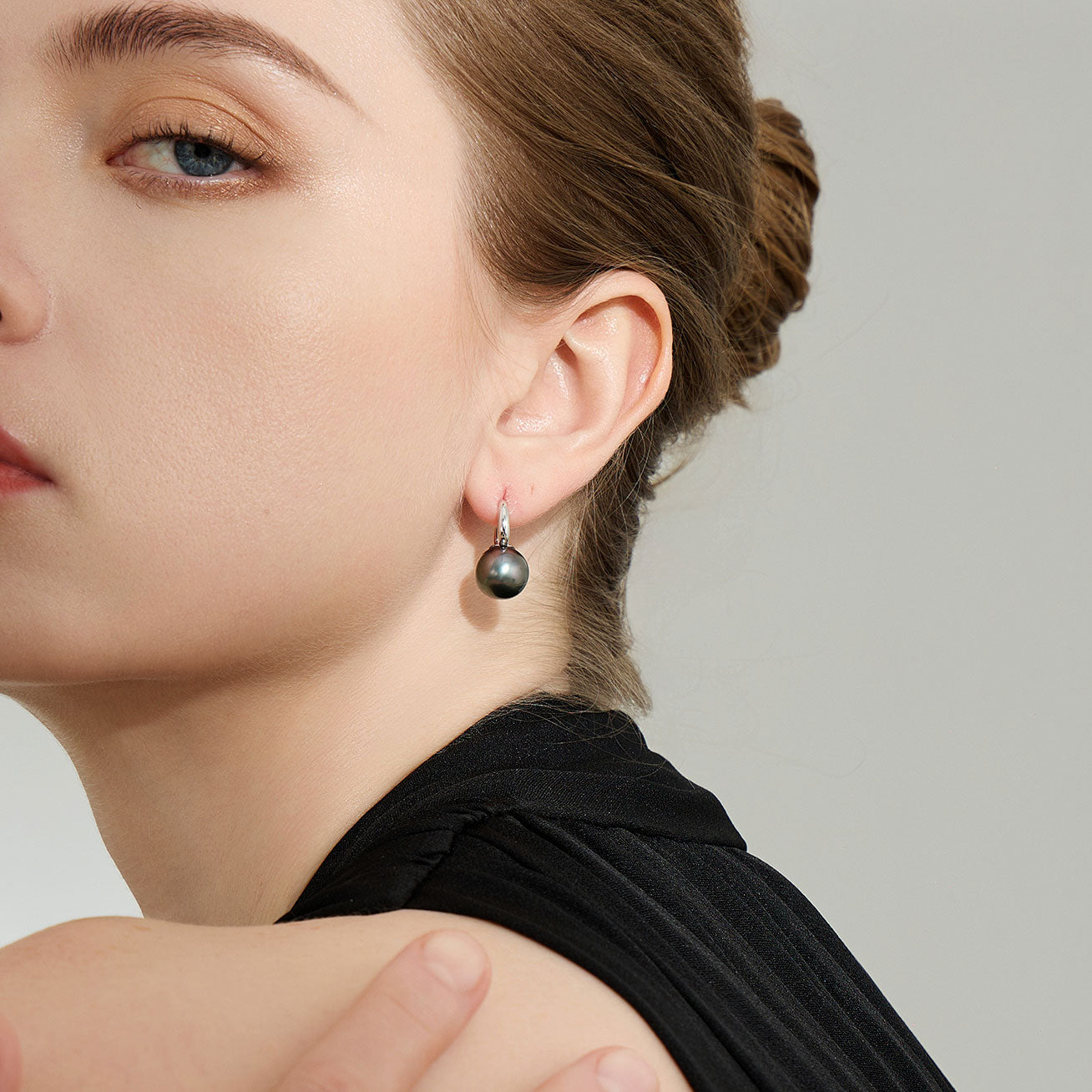 18K Gold Tahitian Pearl Earrings - AAA Grade Cultured Pearls, Hypoallergenic Luxury Jewelry for Women | Perfect for Weddings, Anniversaries & Special Occasions