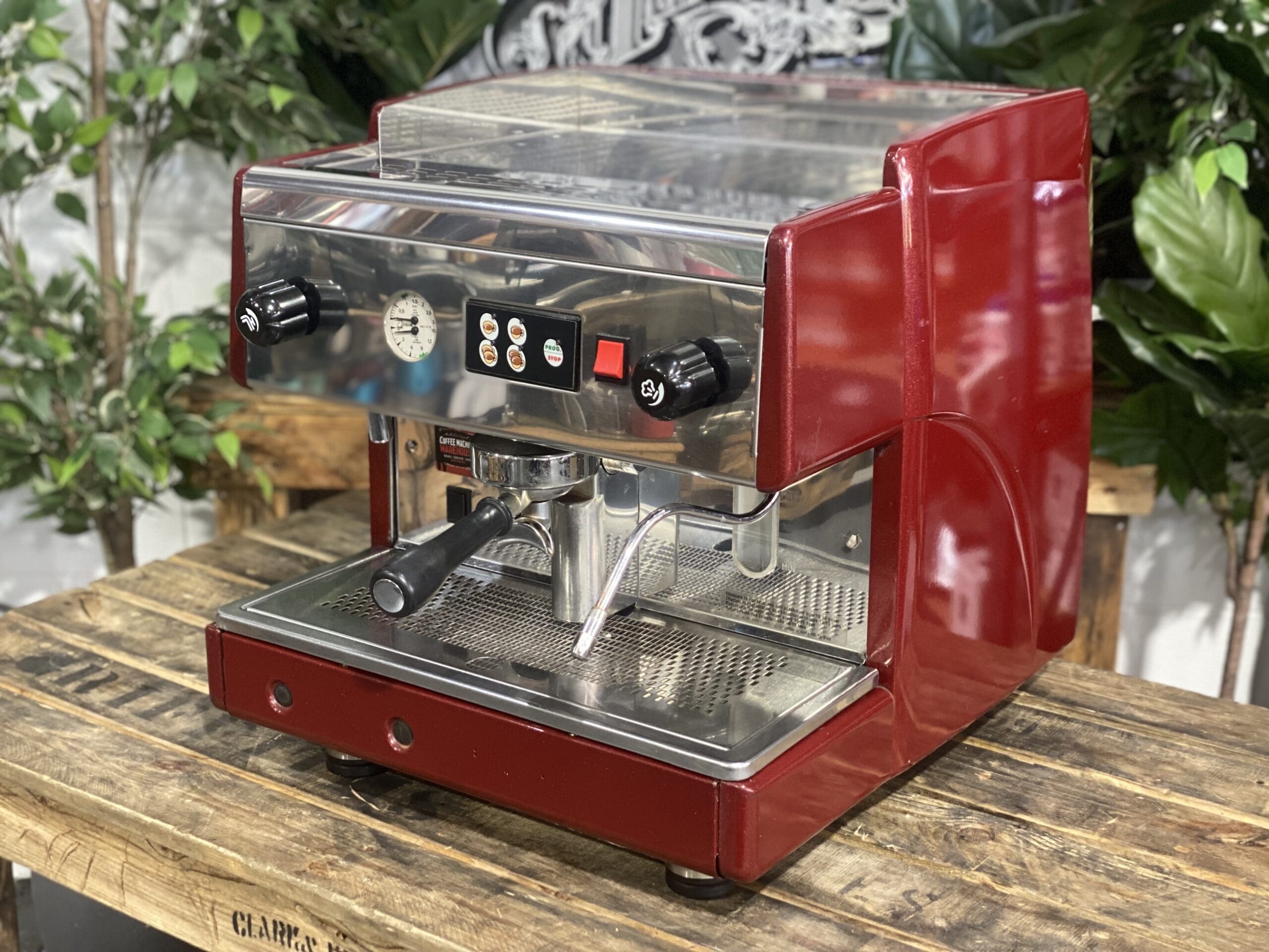 CMA 1 Group Red Espresso Coffee Machine - Professional Commercial Grade Espresso Maker for Home & Cafe Use | Perfect for Coffee Shops, Restaurants & Home Baristas
