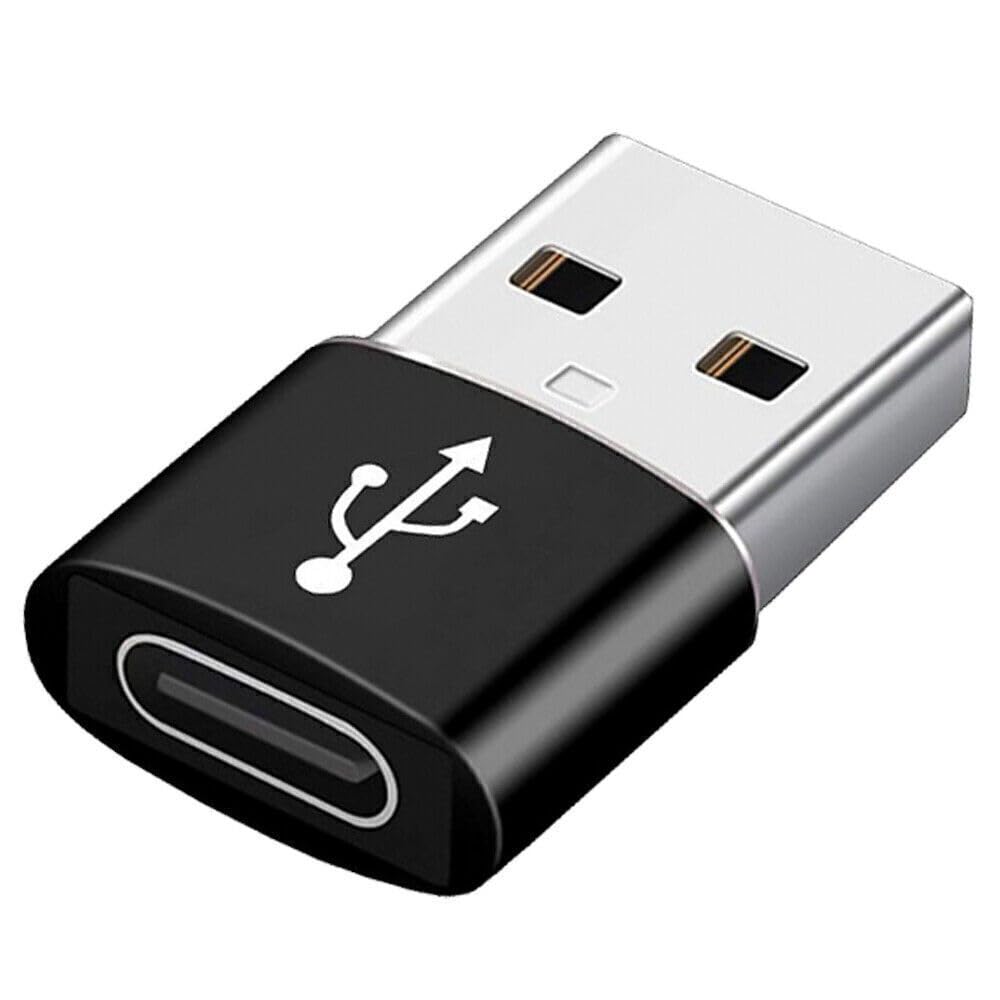 3-Pack USB 3.0 & Type-C to USB Adapter - Fast Charging Cable Compatible with iPhone 15/14/13/12 Pro Max, Galaxy S24/S23/A34, iPad Air/Mini, MacBook, AirPods & Apple Watch - Perfect for CarPlay, Home & Office Charging