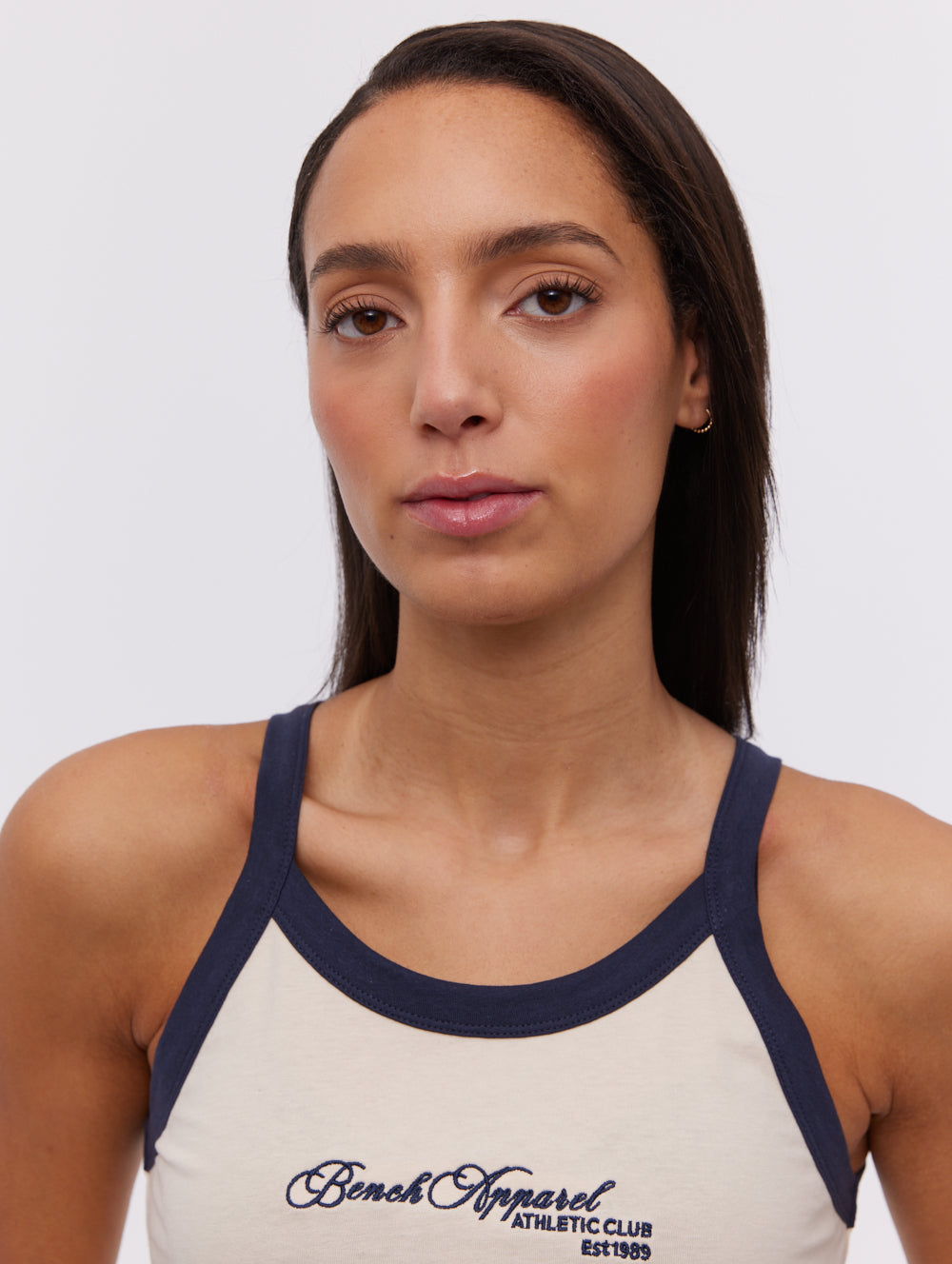 Kiyomi Women's Ringer Tank Top - Soft Cotton Blend Casual Tee for Summer, Gym, and Everyday Wear