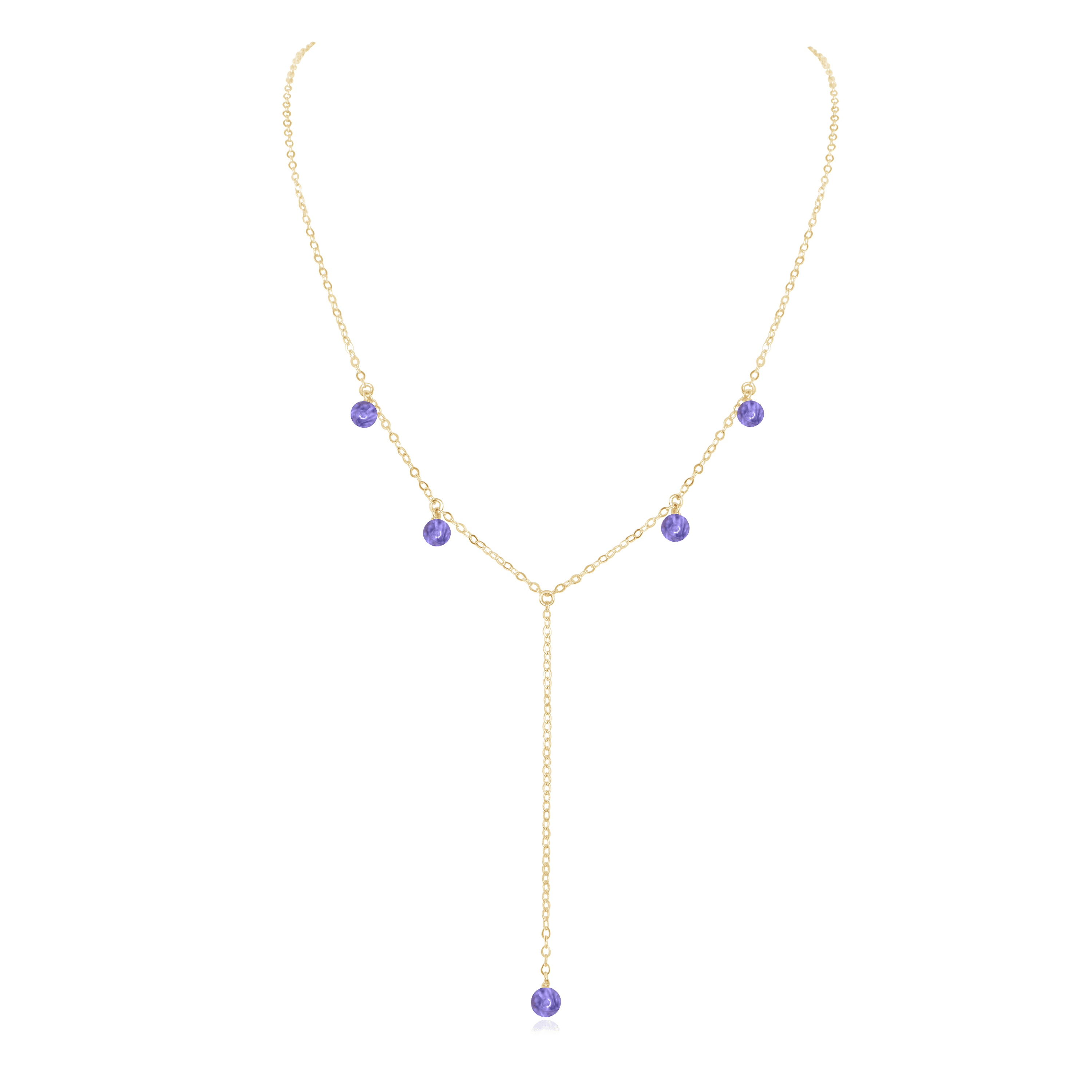 Exquisite Tanzanite Boho Lariat Necklace for Women - Handmade Bohemian Jewelry for Casual & Formal Occasions