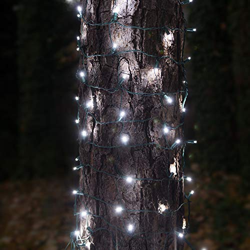 LED Christmas Tree Trunk Wrap Lights - 100 Cool White for Outdoor Holiday Decor