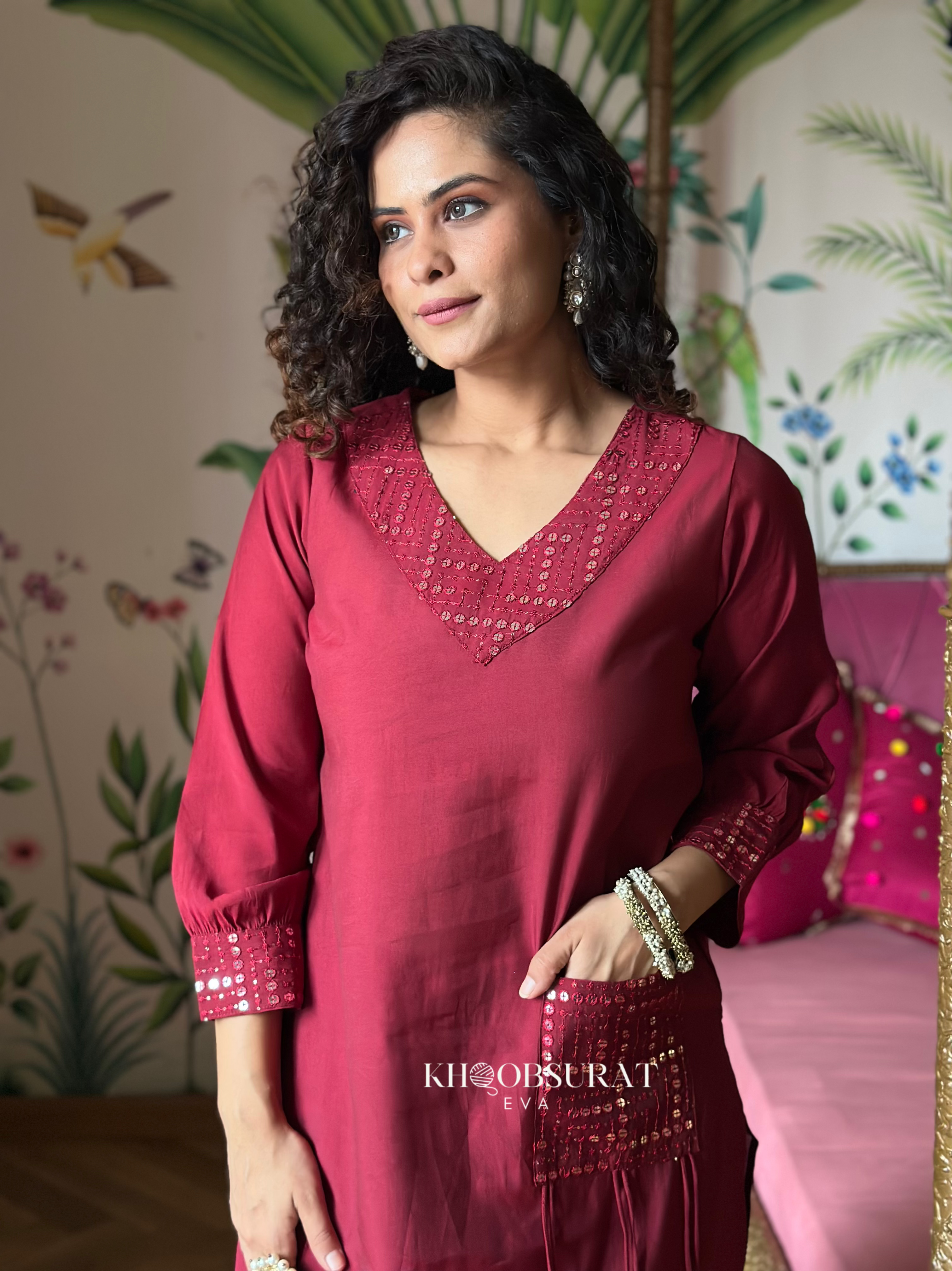 Stylish Red Kurta Set for Women | Traditional Indian Ethnic Wear | Perfect for Festivals, Weddings & Special Occasions