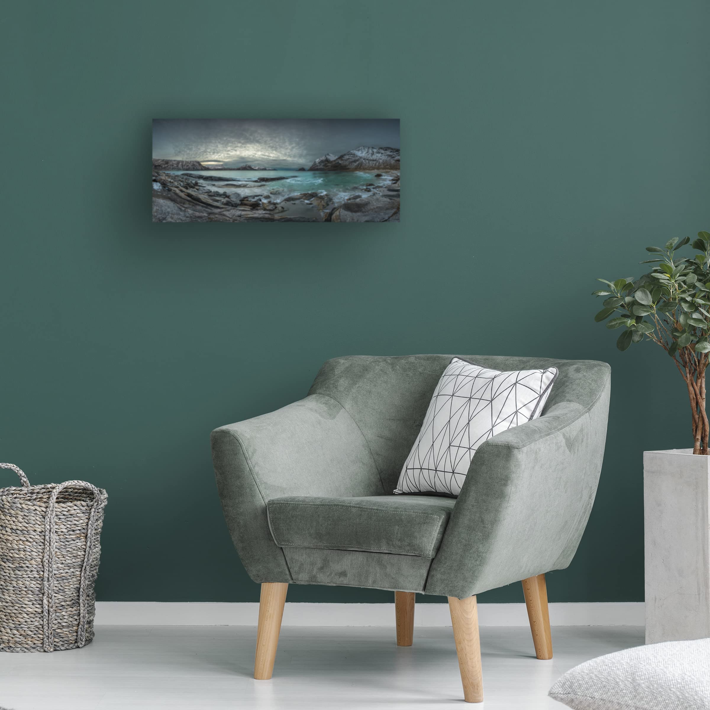 Trademark Fine Art 'Vikings Homeland' Canvas Art Print by Haim Rosenfeld - Norse Mythology Wall Decor for Living Room, Bedroom & Office