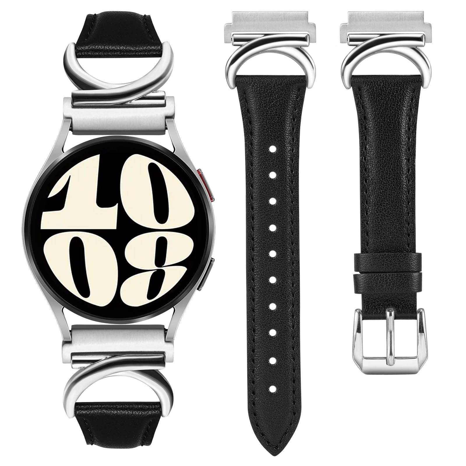 Samsung Galaxy Watch 7/6/5/4 Leather Band - 20mm Dressy Strap for Work & Travel
