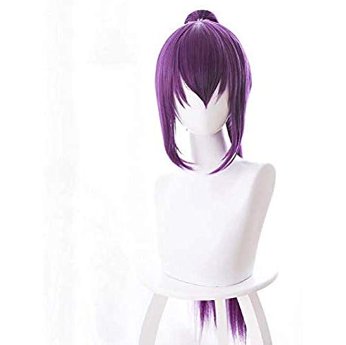 Fate/Grand Order FGO Scathach Purple Ponytail Cosplay Wig - High-Quality Synthetic Hair for Anime Conventions & Halloween Costumes