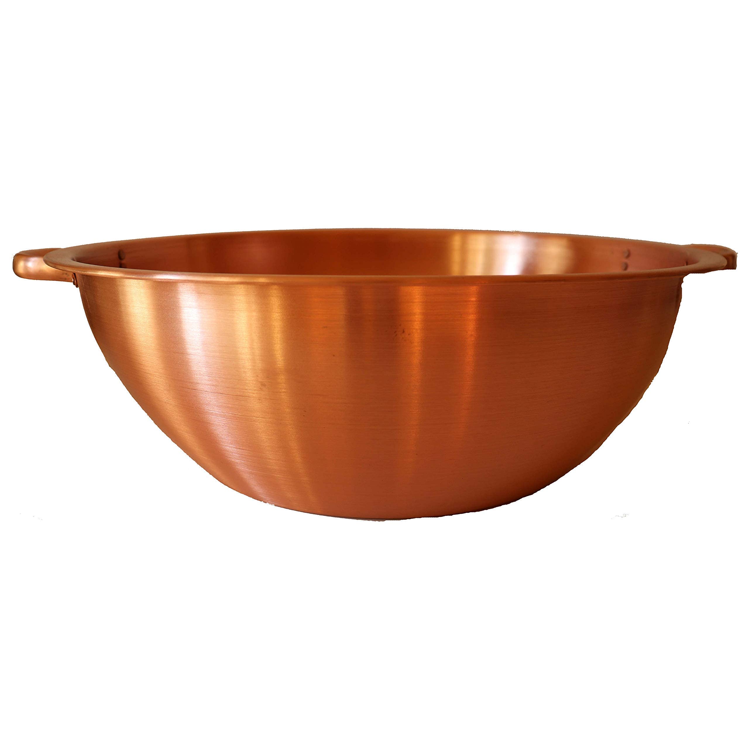 Portable Copper Foot Soaking Tub with Handles - Satin Brushed Finish for Relaxing Pedicure & Spa at Home