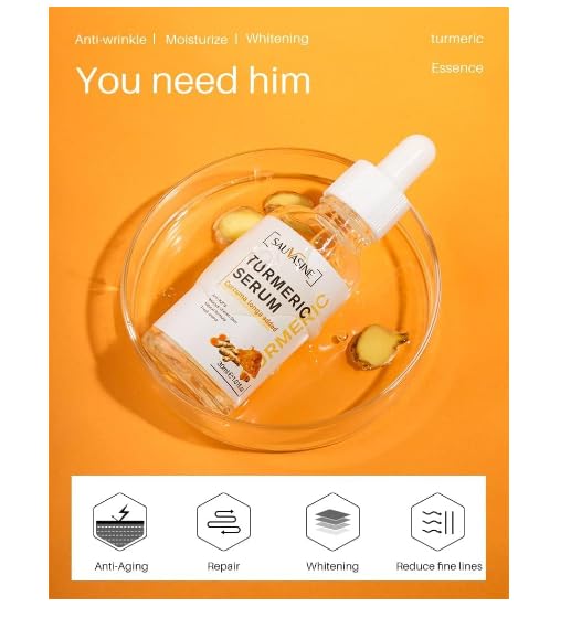 ZeroLuxury Turmeric Face & Body Serum - 30ml | Natural Skin Brightening & Radiance Booster for All Skin Types | Hydrating & Glow Enhancing Serum for Daily Skincare Routine