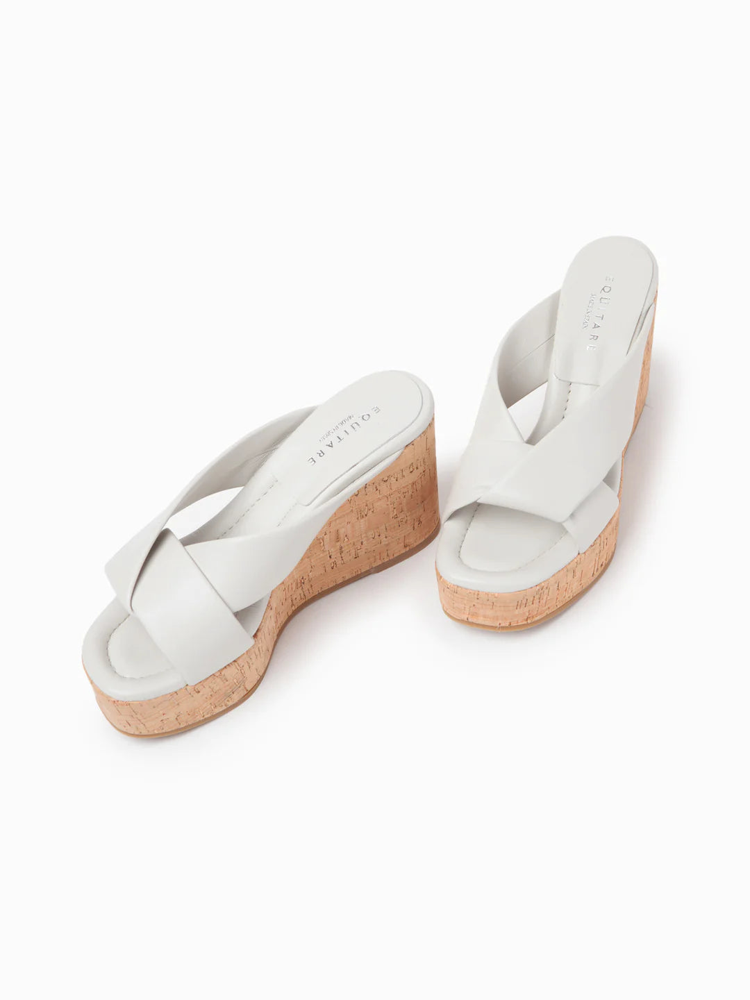 Belisa Women's Wedge Sandal in Napa White - Comfortable Summer Casual Shoes for Beach, Vacation & Outdoor Walking