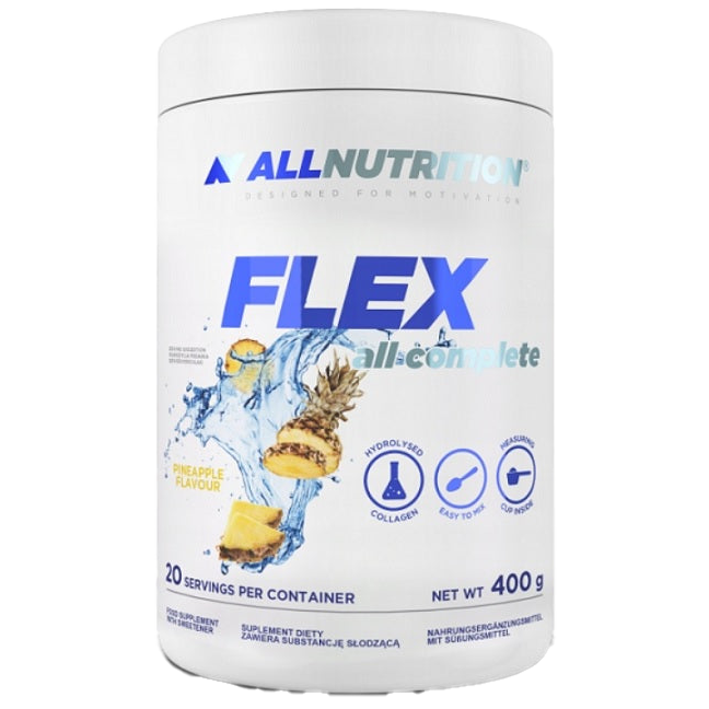 Allnutrition Flex All Complete Protein Powder - Pineapple Flavor 400g for Muscle Recovery & Post-Workout Nutrition | Gym Supplement for Athletes & Fitness Enthusiasts