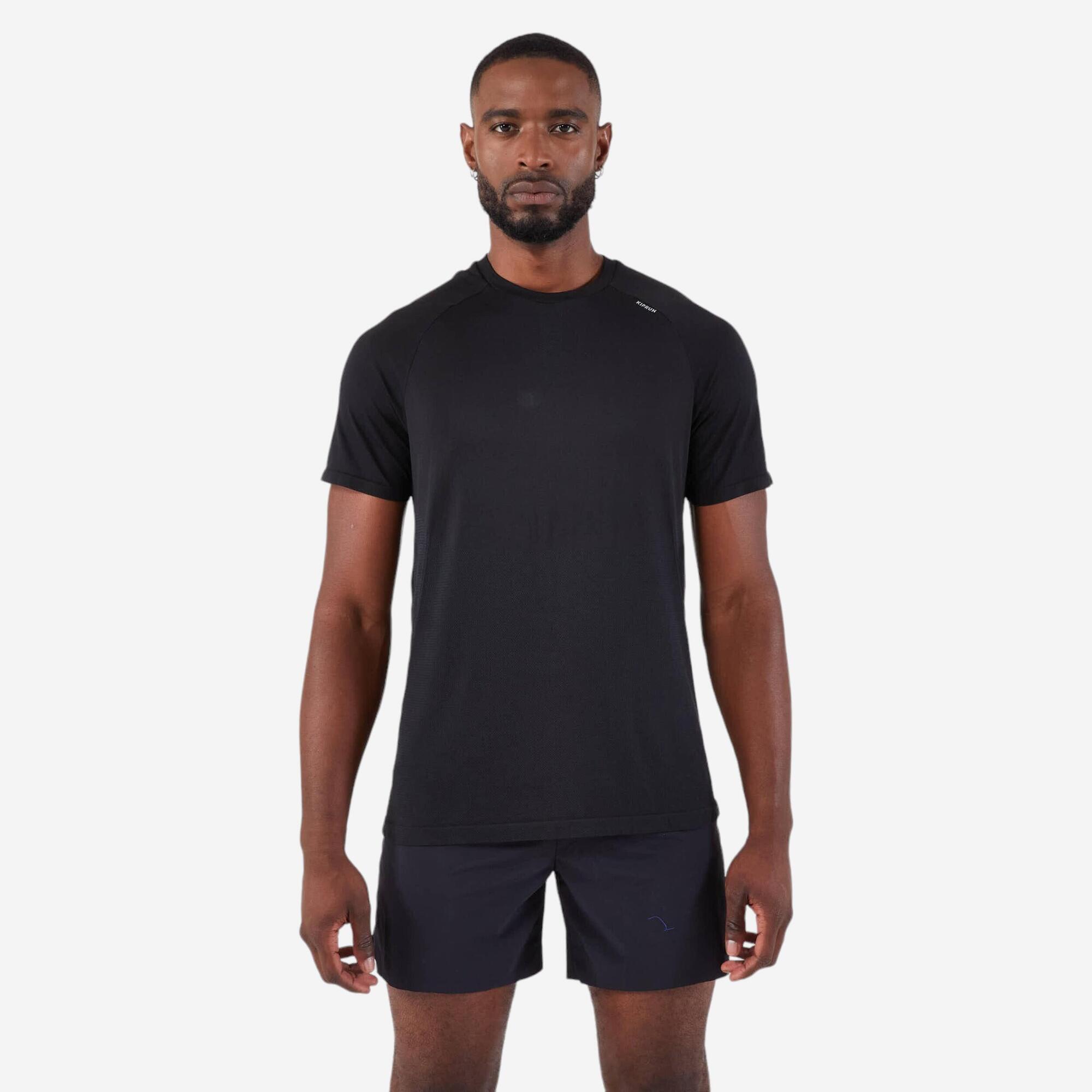 Kiprun Men's Run 500 Comfort Seamless Running T-Shirt - Breathable Moisture-Wicking Workout Top for Jogging, Gym & Outdoor Activities