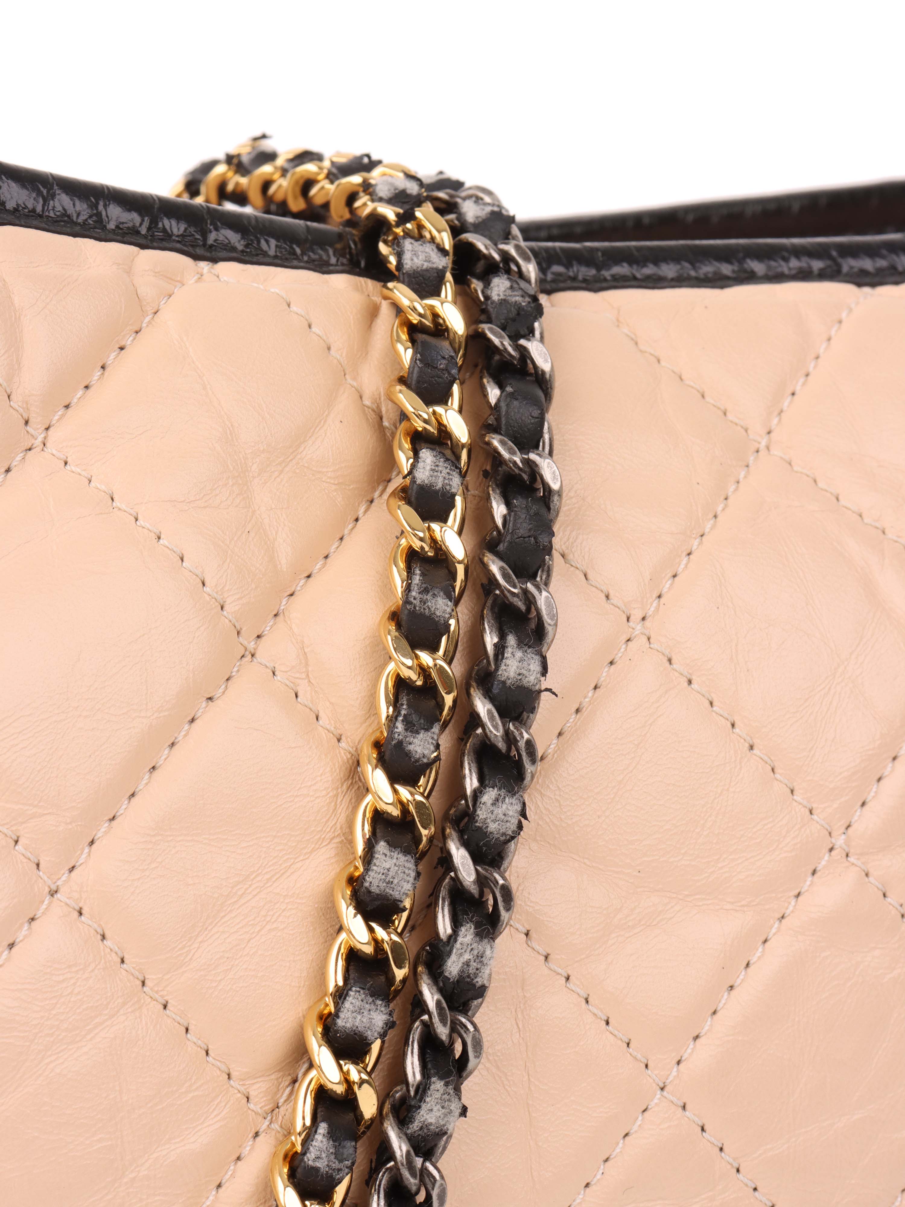 Chanel Medium Gabrielle Shoulder Bag in Black & Beige | Luxury Designer Handbag for Women | Perfect for Work, Travel & Evening Events