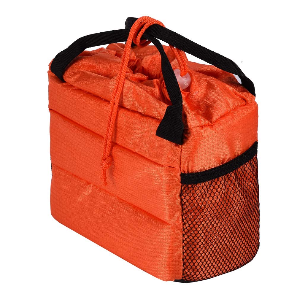 **Diyeeni Waterproof & Shockproof Camera Bag with Removable Padded Insert, Drawstring Closure - Perfect for Travel, Hiking & Outdoor Photography (Orange)**