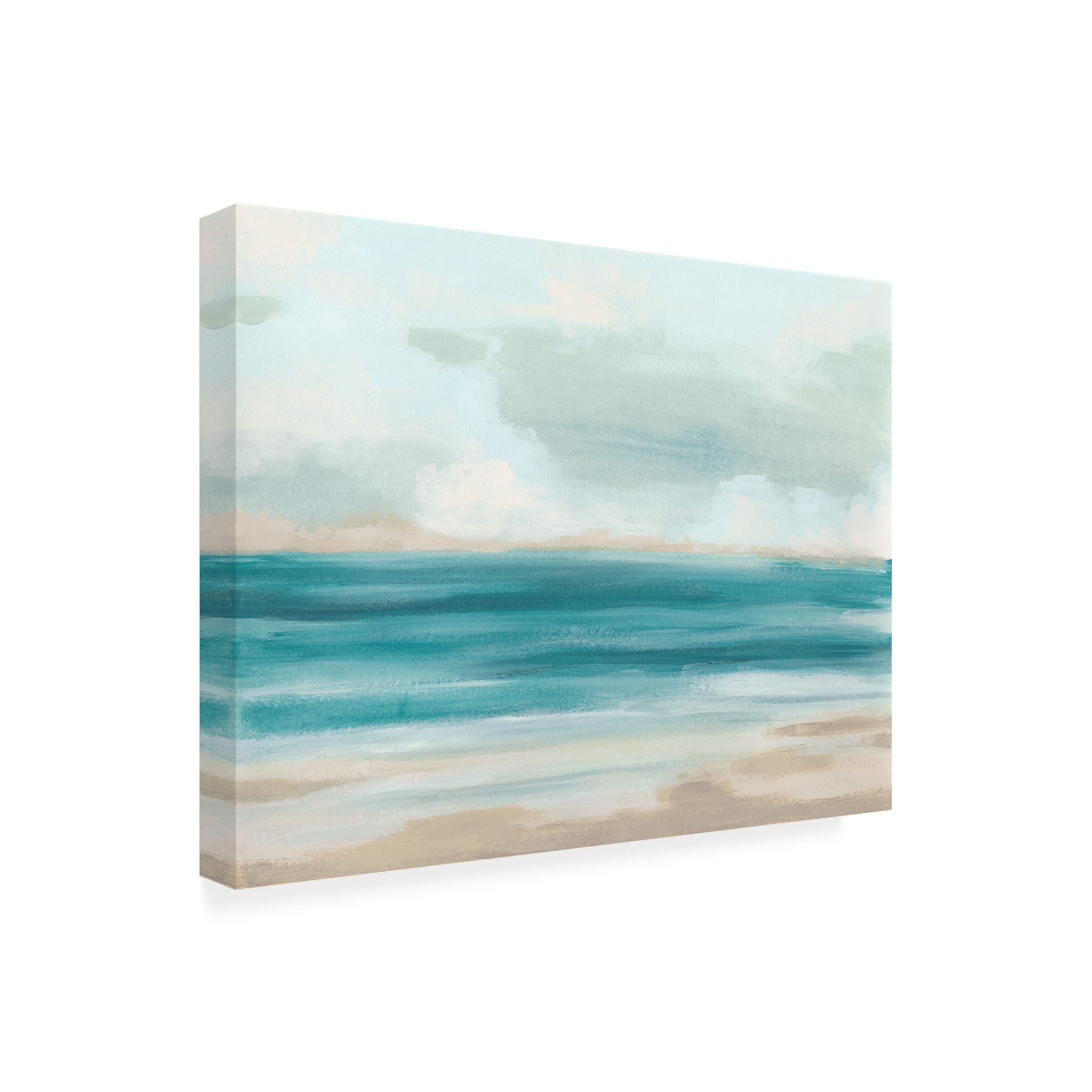 Trademark Fine Art 'Sand and Sky II' Canvas Wall Art by June Erica Vess - Coastal Beach Decor for Living Room, Bedroom & Office