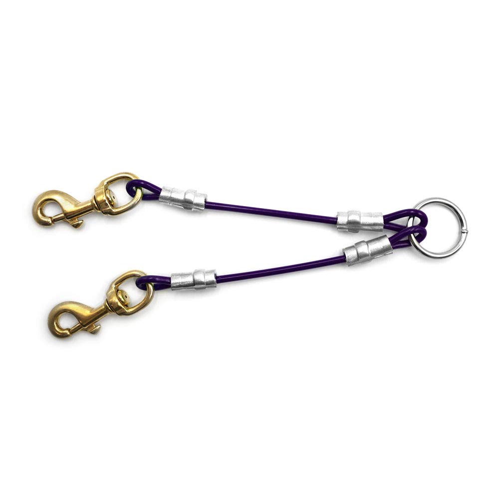 Dual & Triple Dog Leash Coupler - Purple 2 Dog Splitter for Walking 2 Pets Together | Perfect for Hiking, Jogging & Outdoor Adventures