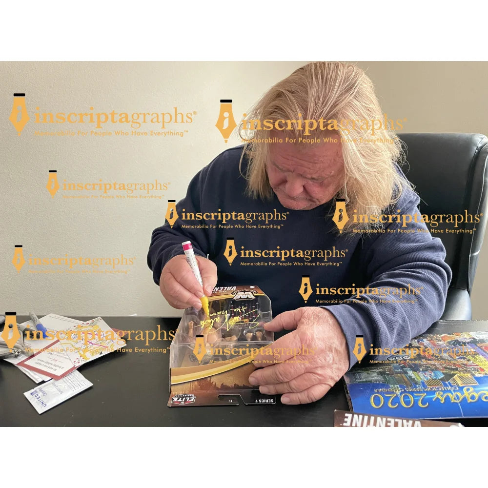 Greg Valentine Autographed WWE Mattel Elite Legends Series 7 Action Figure with JSA COA - Collectible Wrestling Memorabilia for Display & Gifts