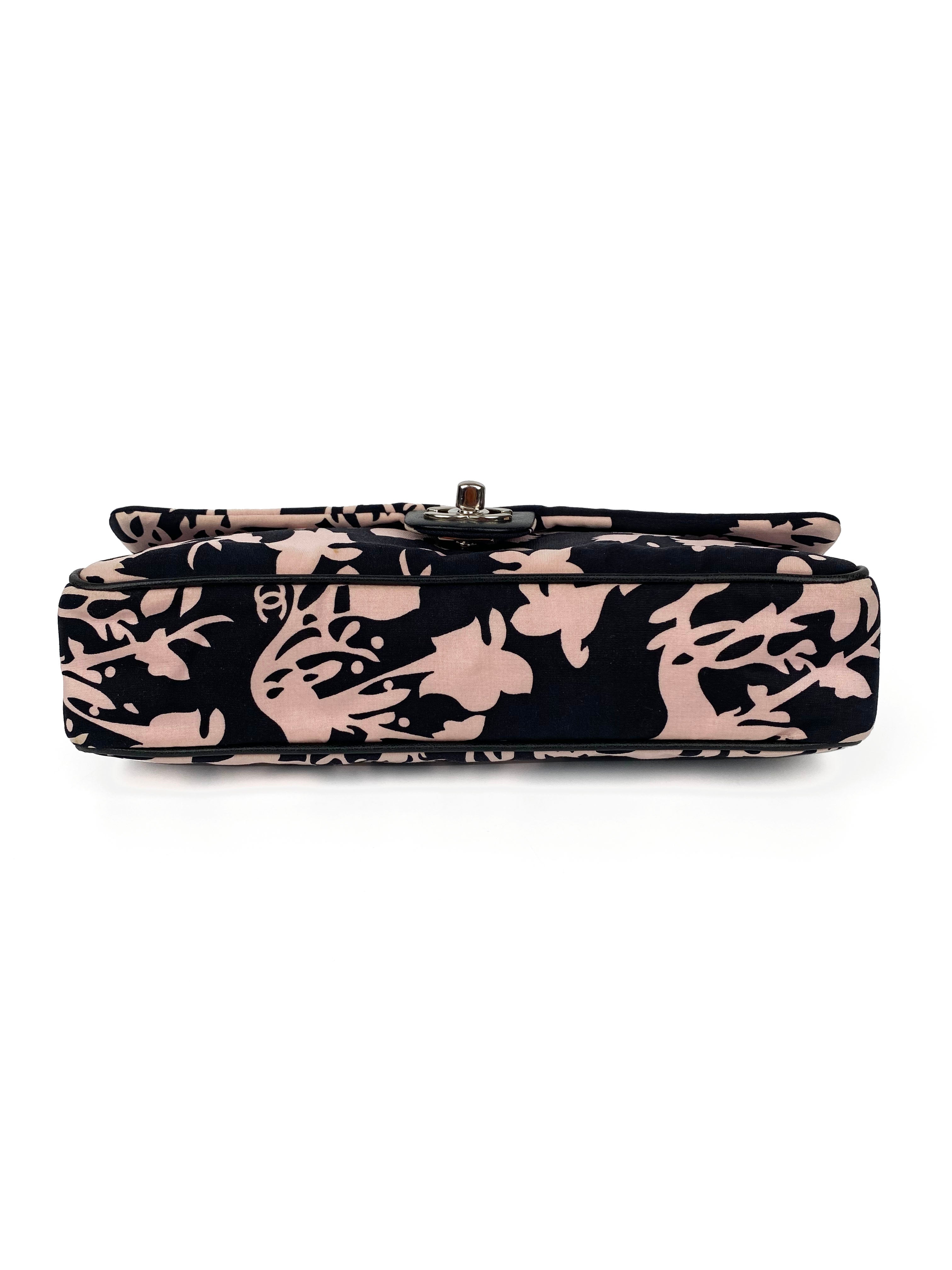 Chanel Pink & Black Medium Classic Flap Bag - Luxury Designer Handbag for Women | Perfect for Parties, Work & Everyday Use