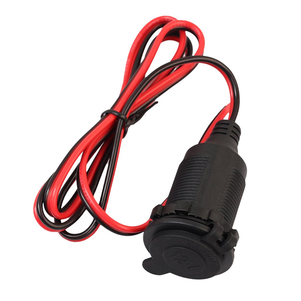 12V DC Motorcycle Tractor Cigarette Lighter Power Socket Adapter - Universal for Car, Boat, RV & Outdoor Power Supply
