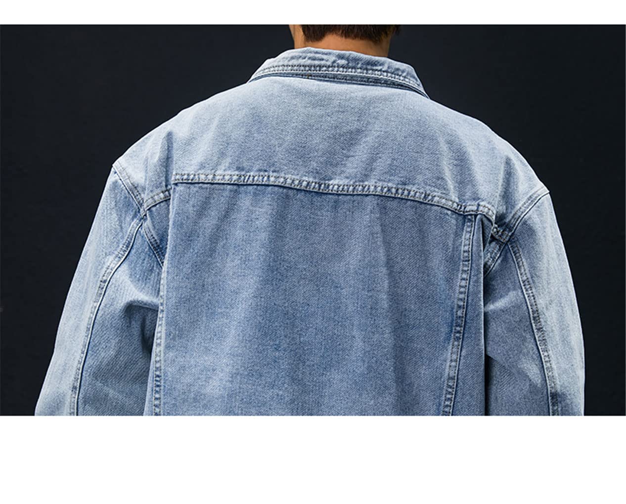 Men's Denim Jacket - Classic Blue Jean Jacket for Spring & Fall | Casual Outerwear for Everyday Wear, Street Style & Outdoor Activities
