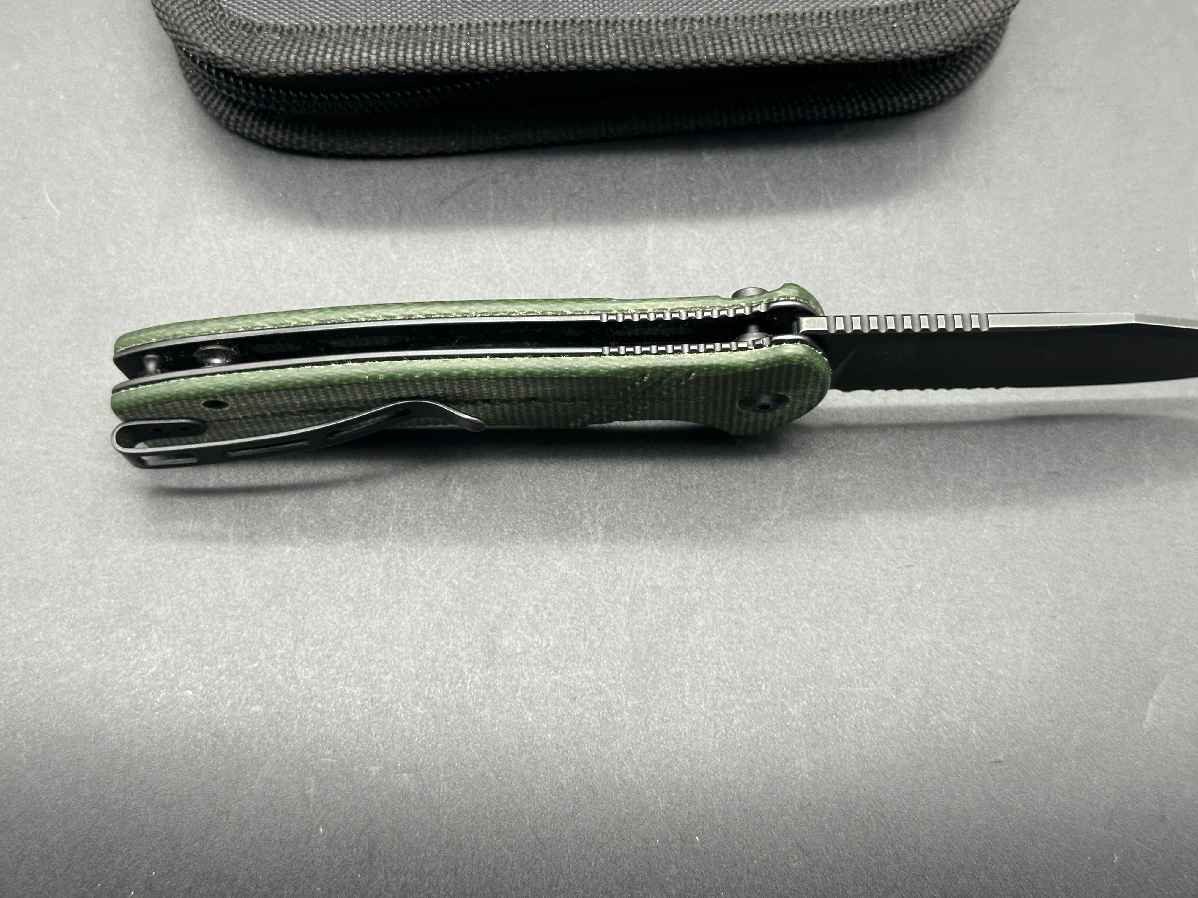 Civivi Cogent Folding Pocket Knife with Green Micarta Handle - EDC, Camping, Outdoor Survival Gear