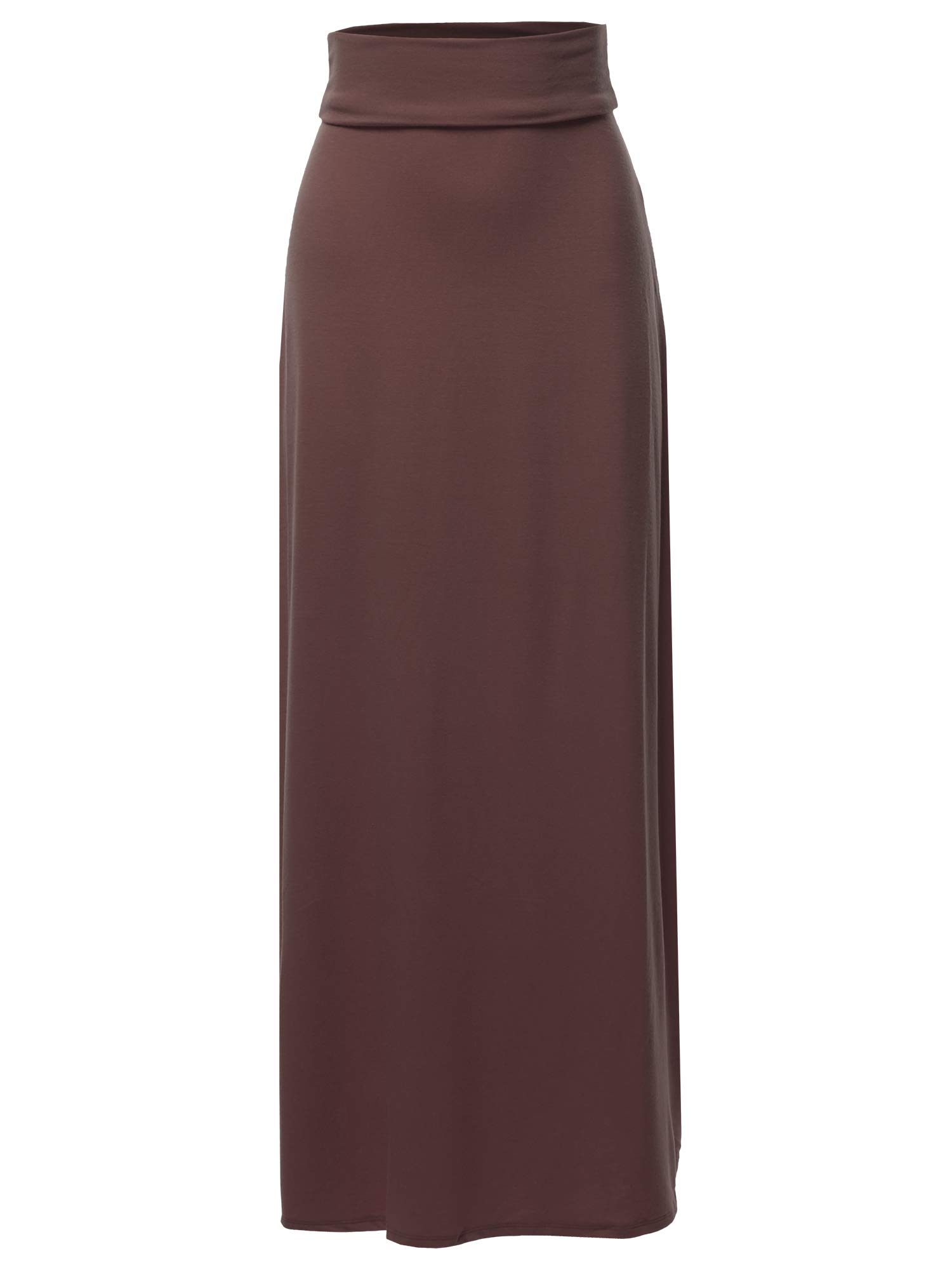 A2Y Women's Foldable High Waist Long Maxi Skirt - Stretchy Comfortable Flowy Midi Dress for Beach, Travel & Casual Wear