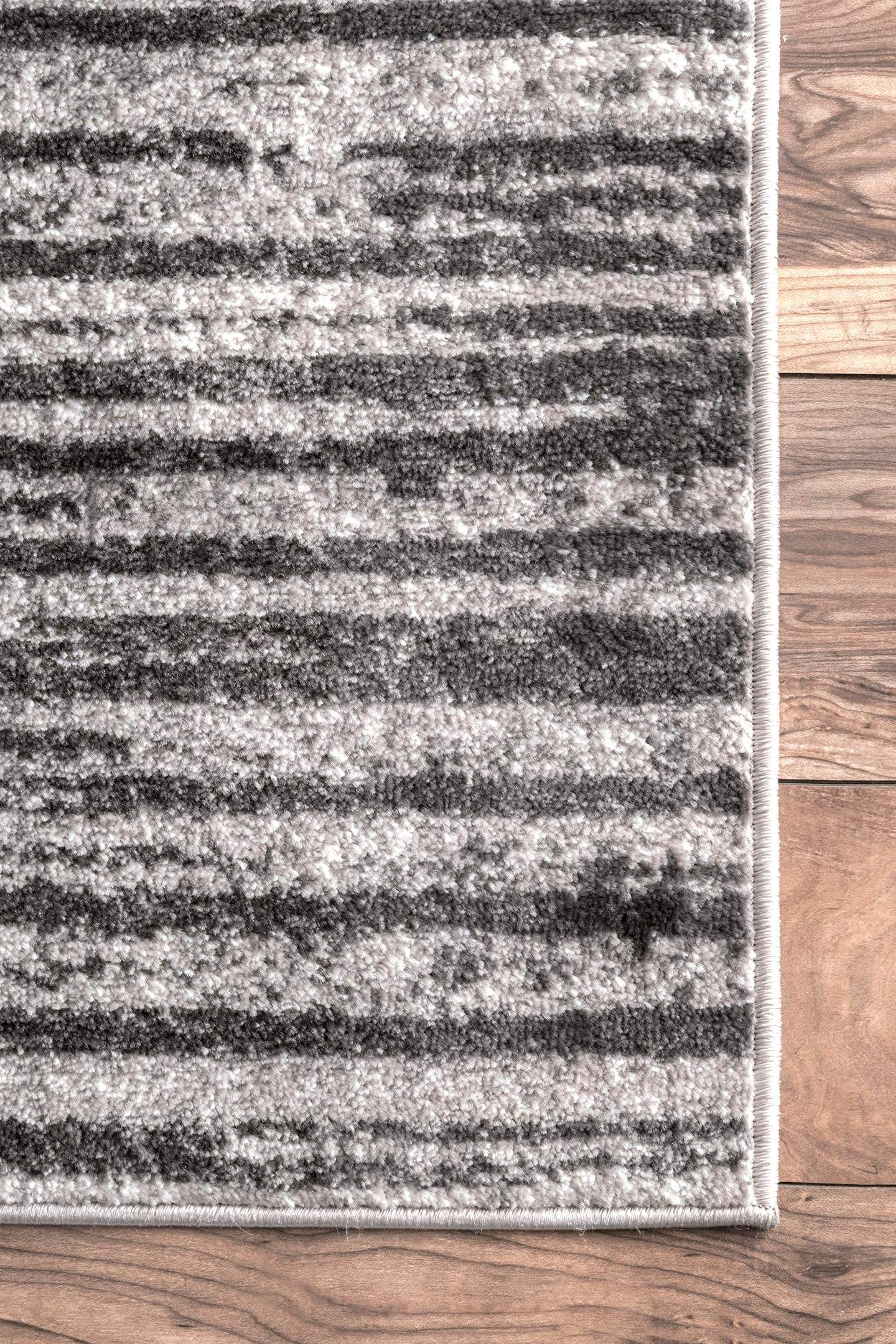 nuLOOM Contemporary Faded Elsa Accent Rug 2x3 Feet, Soft Grey Modern Area Rug - Perfect for Living Room, Bedroom or Office Decor