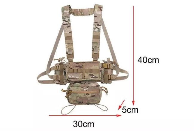 MK3 Modular Micro Fight Chest Rig - Tactical Gear for Airsoft, Hunting & Outdoor Adventures | Adjustable Molle Vest for Military & Survival Use
